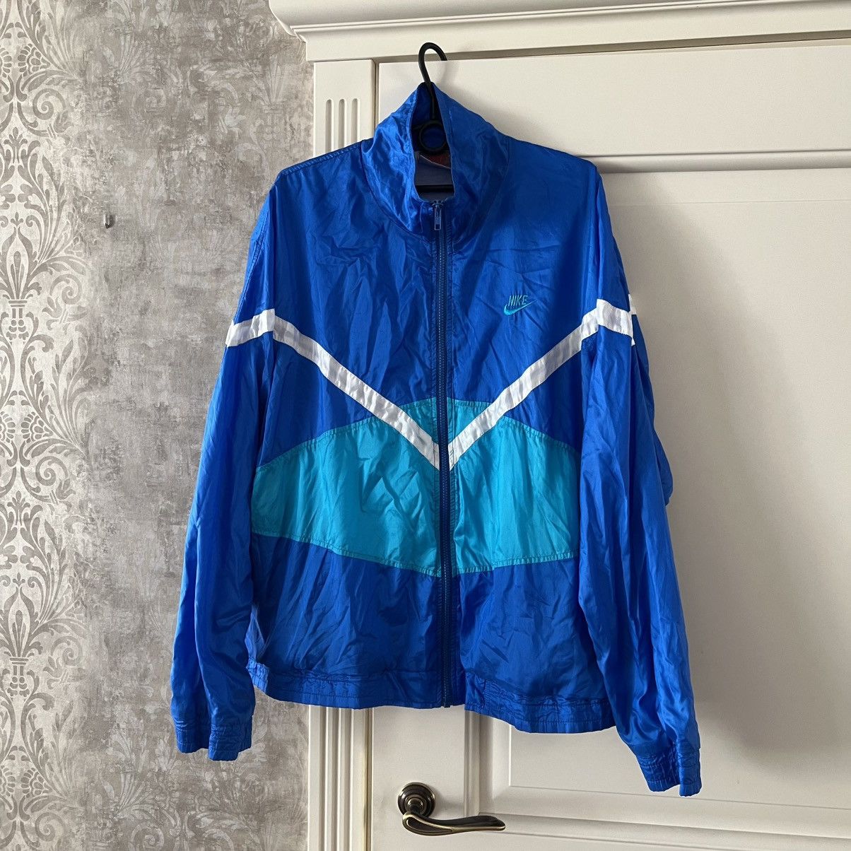 Nike Vintage 💥 Nike Nylon Jacket RETRO Size US L / EU 52-54 / 3 - 1 Thumbnail