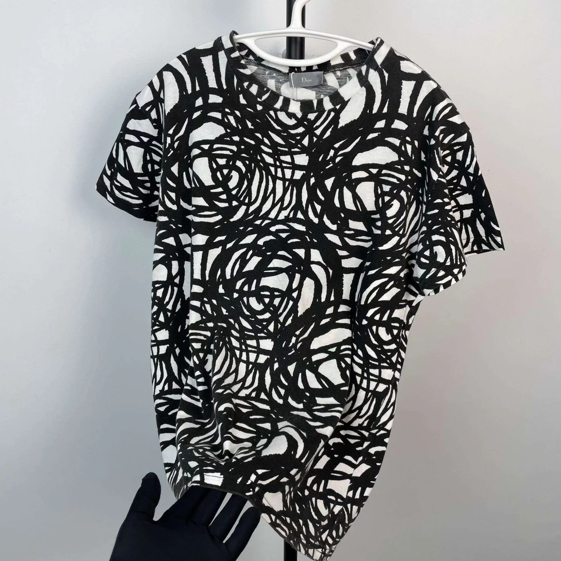 Dior Dior Cotton T-shirt S Black & White Size S / US 4 / IT 40 - 7 Thumbnail