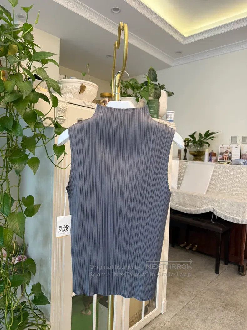Issey Miyake Issey Miyake Dark Gray Sleeveless Turtleneck Tank Top Size XXL / US 16-18 / IT 52-54 - 5 Thumbnail