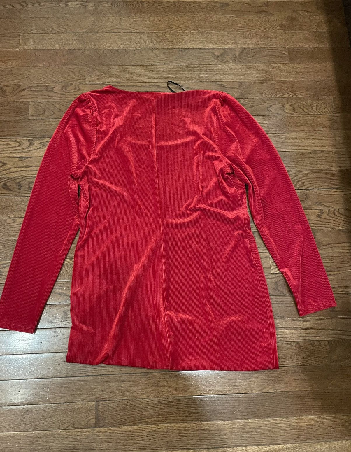 Forever 21 Forever 21 red velvet long sleeve body-con style mini dress Size XXL / US 16-18 / IT 52-54 - 2 Thumbnail