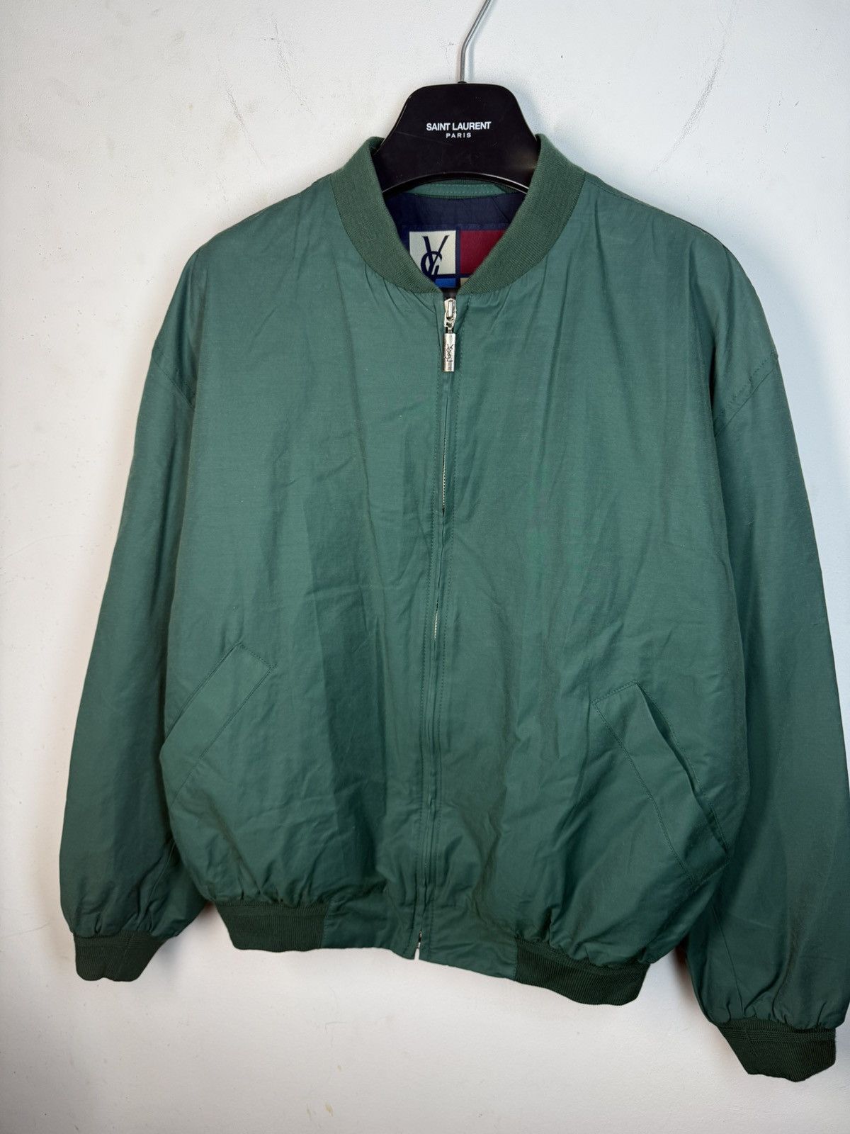 Yves Saint Laurent Green 90s YSL Bomber Vintage Jacket Yves Saint Laurent Size US M / EU 48-50 / 2 - 22 Thumbnail