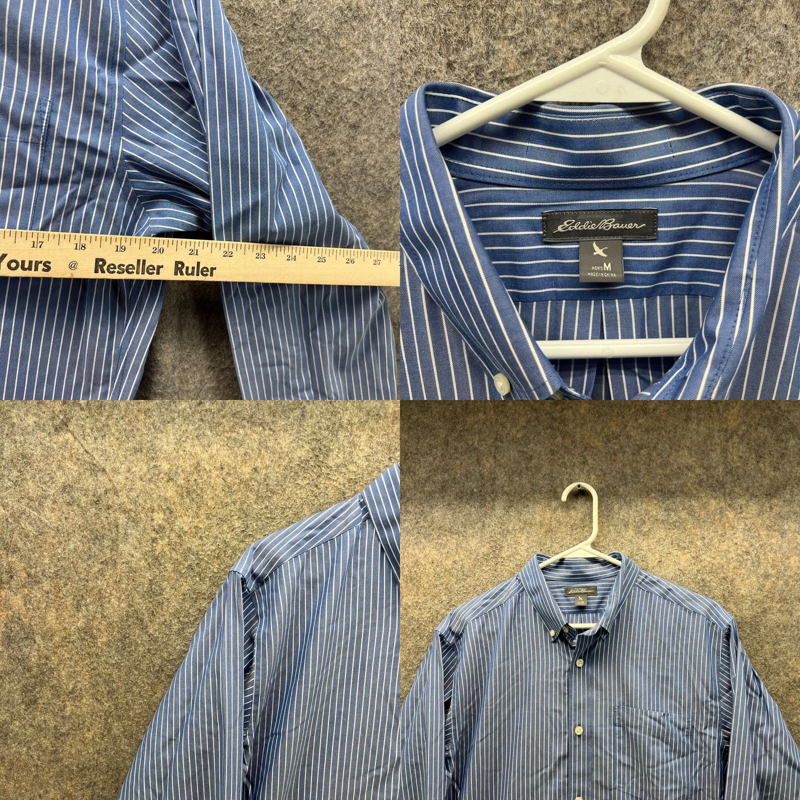 Eddie Bauer VINTAGE Eddie Bauer Shirt Men Medium Adult Blue Casual Button Up Striped Cotton Size US M / EU 48-50 / 2 - 8 Thumbnail
