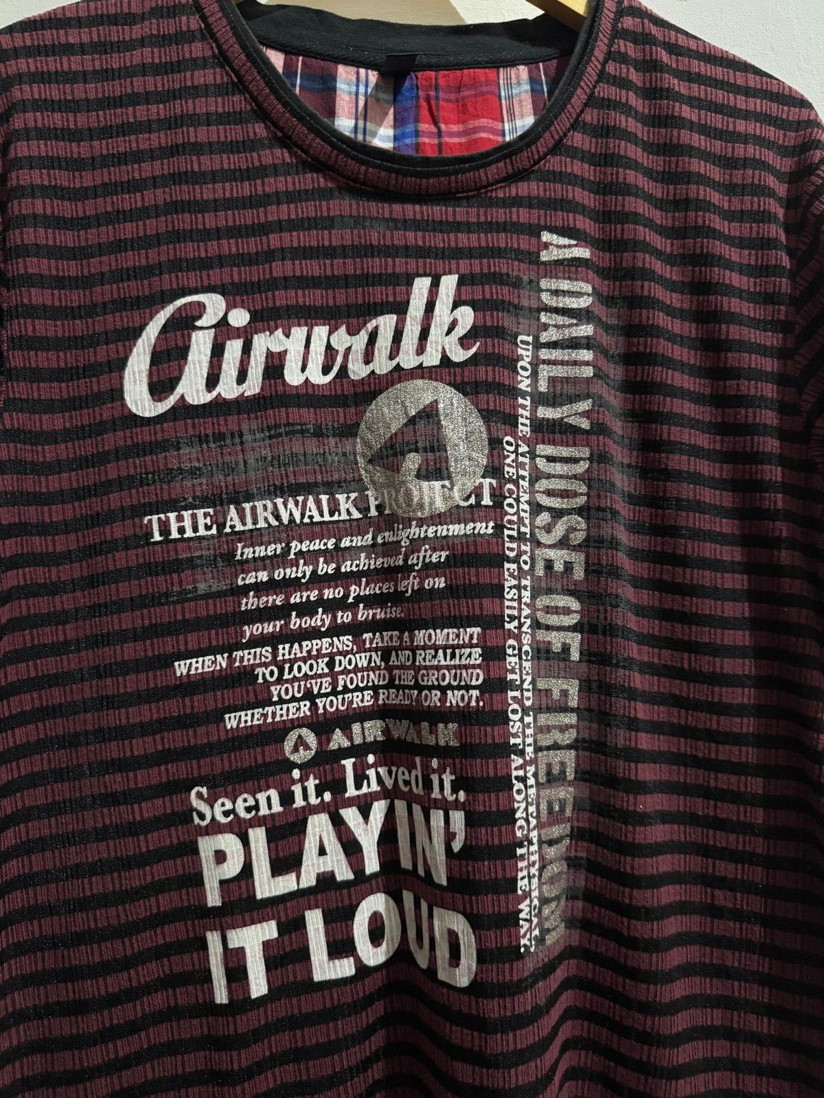 Hysteric Glamour × If Six Was Nine × Japanese Brand Air walk ifsixwasnine y2k stripe tshirt Size US L / EU 52-54 / 3 - 2 Thumbnail