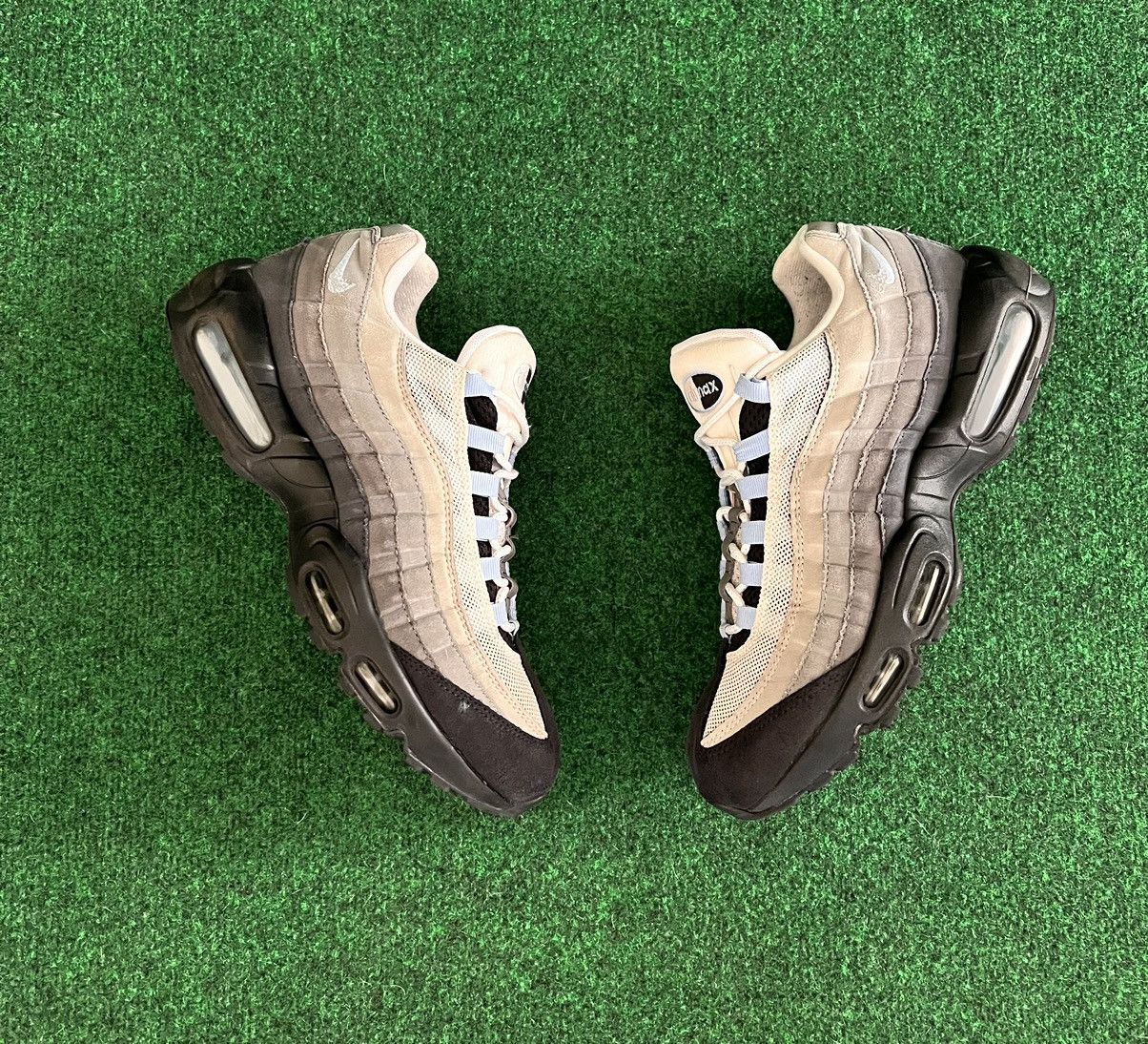 Nike Nike Air Max 95 Aluminum Blue Grey Black White Mens Size 10 