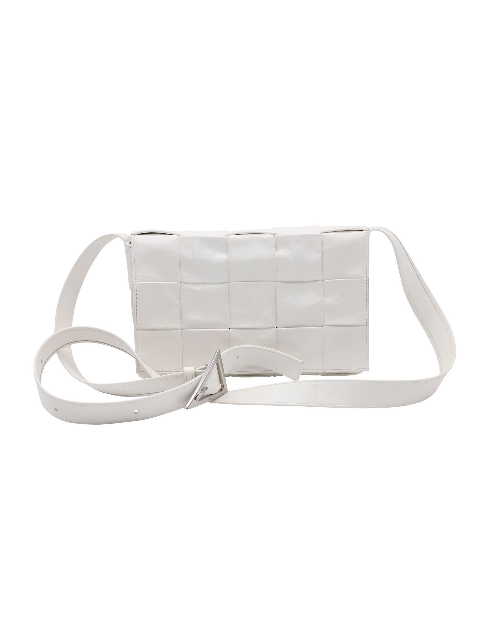 Bottega Veneta Bottega Veneta Cassette Bag in White Calfskin Leather Size ONE SIZE - 1 Thumbnail