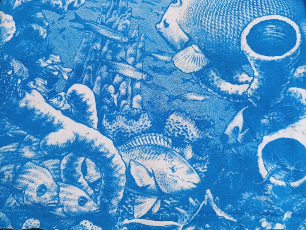Vintage VTG Wildlife Fish AOP tshirt 🐡🤿 Fullprint Hawaii Habitat Size US S / EU 44-46 / 1 - 4 Thumbnail