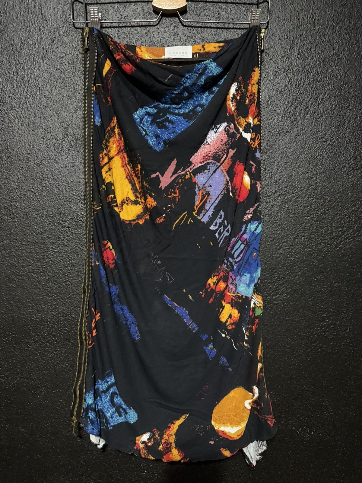 Iceberg Archive Iceberg Pop Art Graffiti Print Maxi Skirt Size 29" - 2 Thumbnail