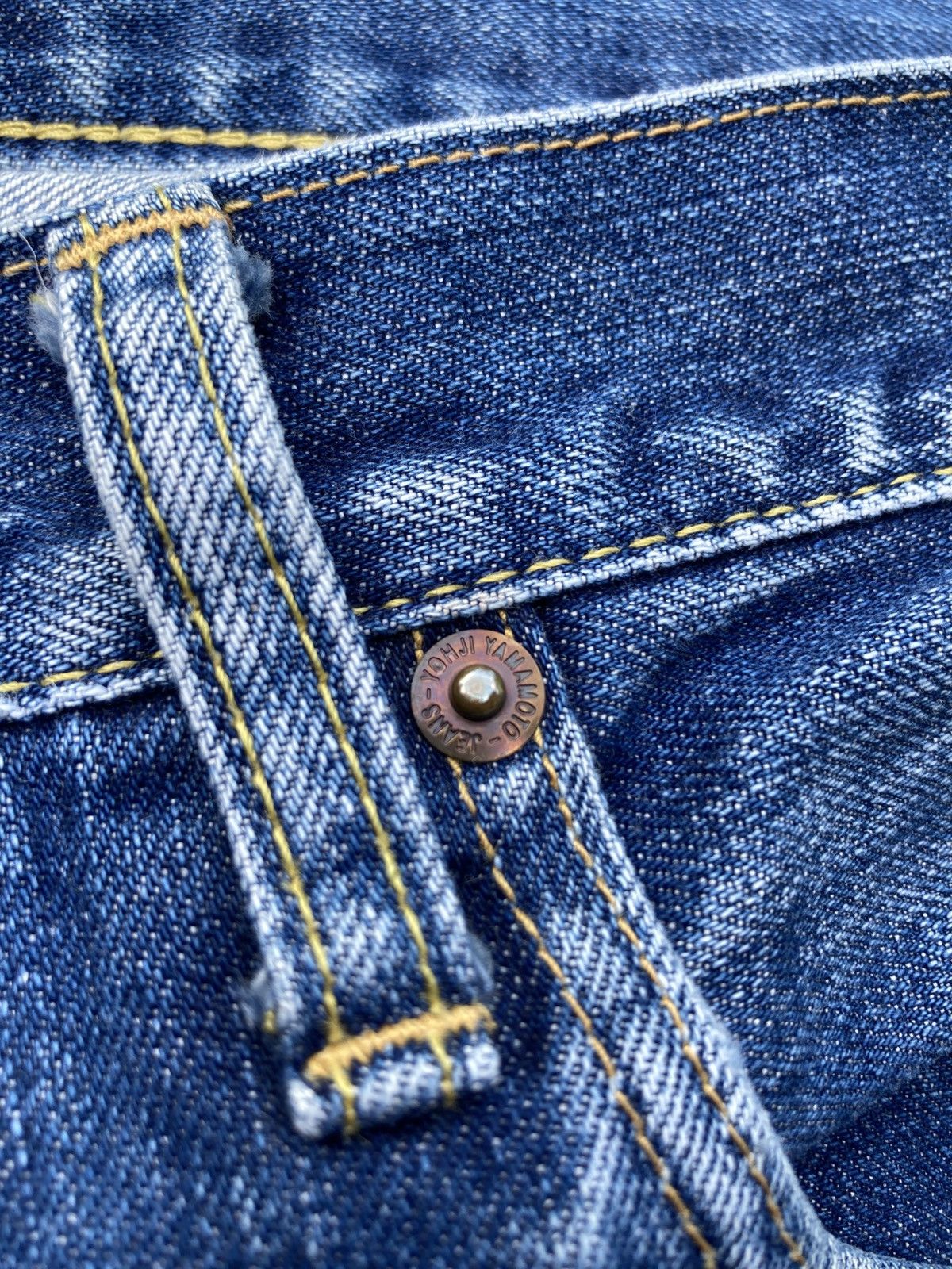 Yohji Yamamoto Yohji Yamamoto Blue Faded Hige Selvedge Denim Jeans Size US 32 / EU 48 - 10 Thumbnail