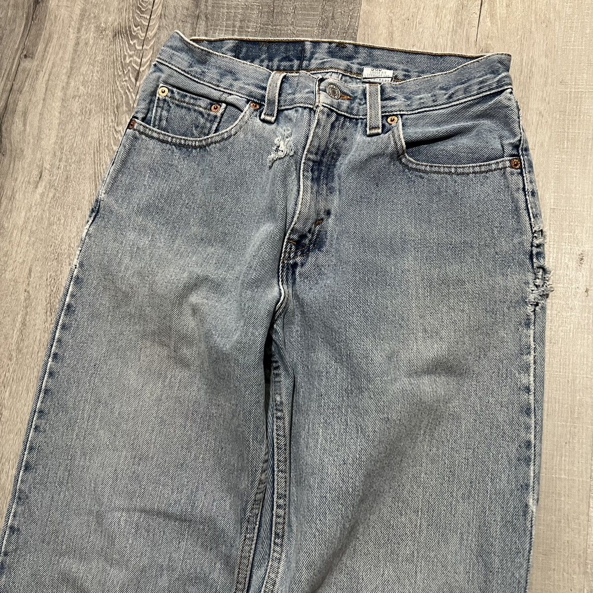 Levi's × Vintage VTG Levis 560 Baggy Loose Lightwash 90s Denim Skater Jeans Size 29" - 2 Thumbnail