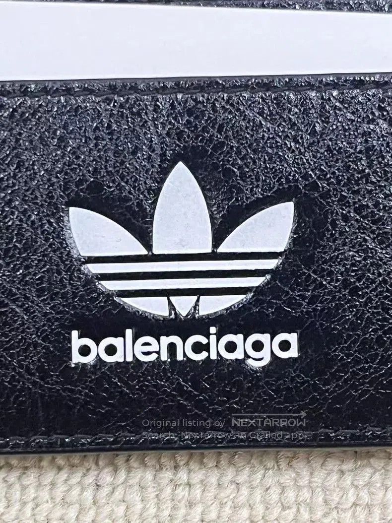 Balenciaga Balenciaga x Adidas Leather Card Holder. Size ONE SIZE - 3 Thumbnail