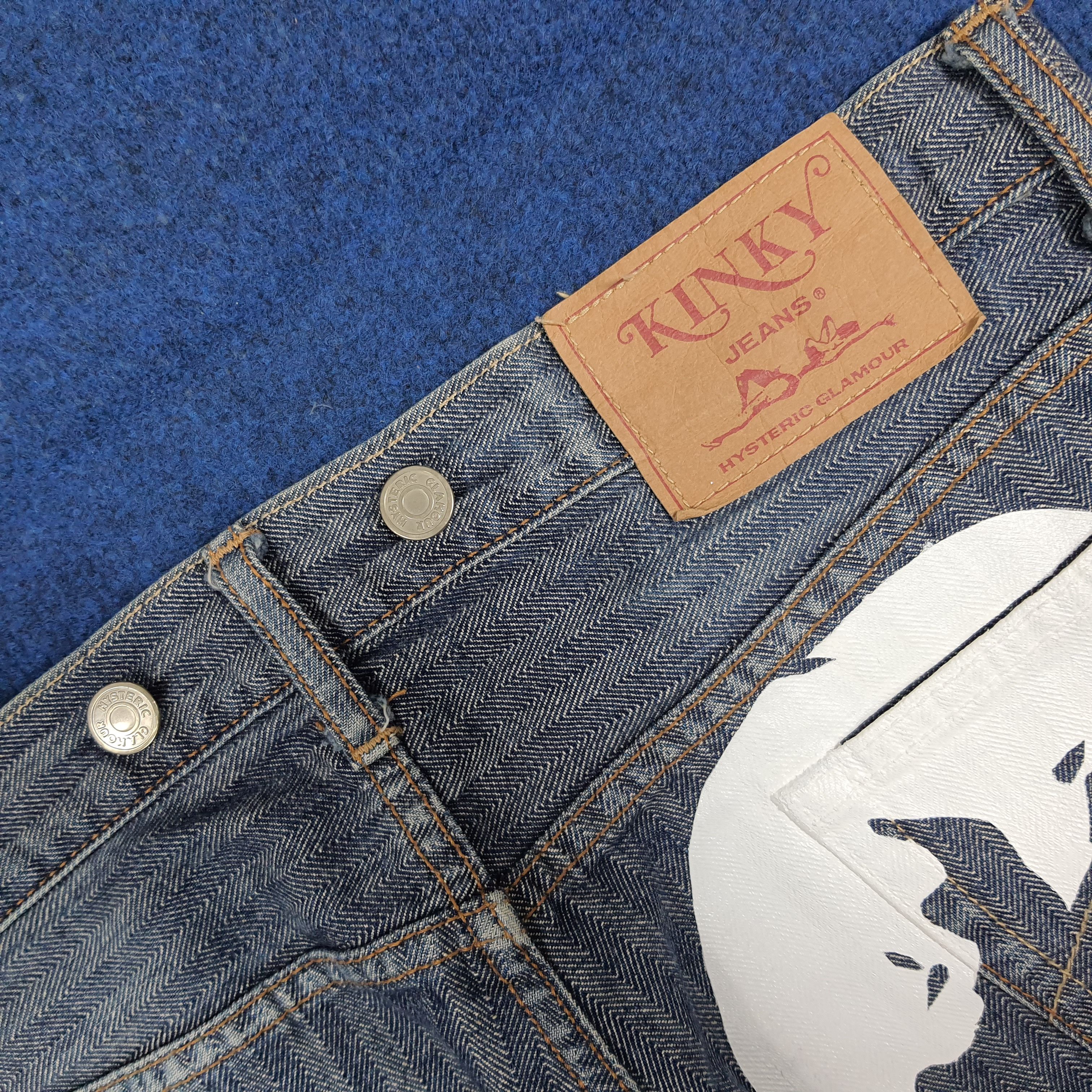 Hysteric Glamour Vintage Hysteric Glamour Kinky Custom Logo Jeans C280N31 Size US 32 / EU 48 - 3 Thumbnail