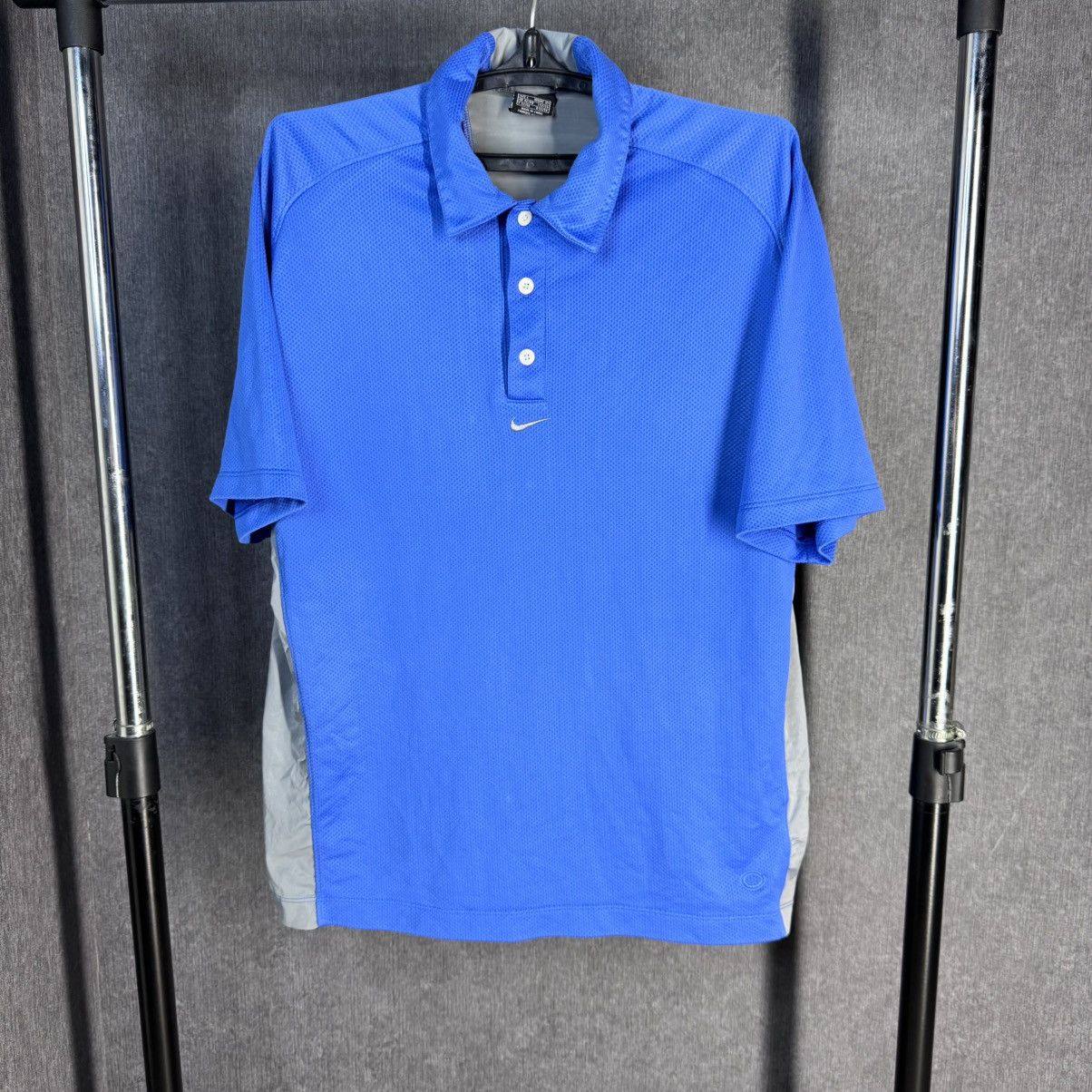 Nike Nike Golf vintage blue center swoosh jersey polo tee shirt Size US L / EU 52-54 / 3 - 1 Thumbnail