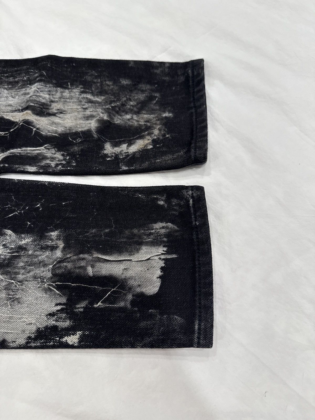 Balmain Balmain Black White Marble Biker Skinny Jeans Size US 29 - 9 Thumbnail
