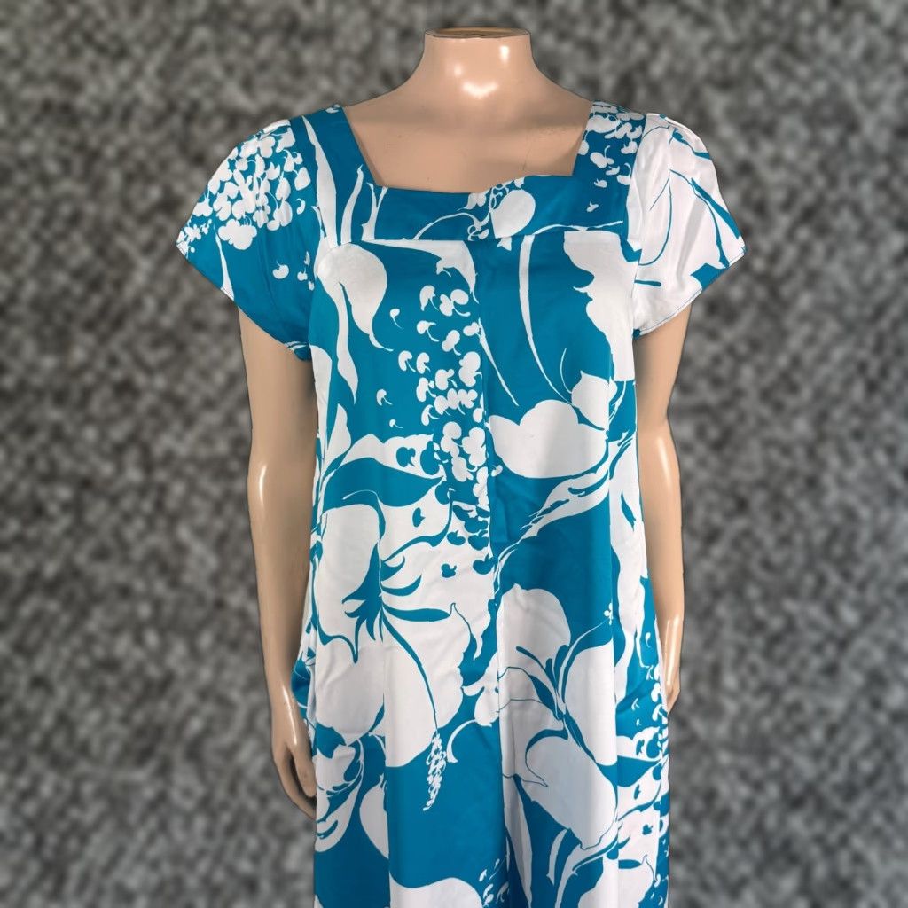 Vintage VINTAGE Waltah Clarke Dress Maxi Bohemian Women's 70s Polyester Blue 12 XS/S Size XS / US 0-2 / IT 36-38 - 1 Thumbnail