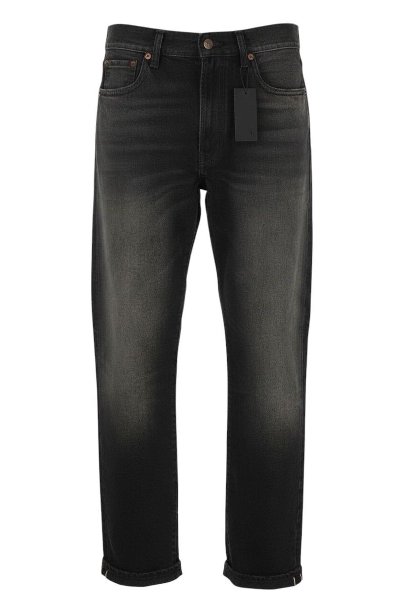 R13 CUFFED BOYFRIEND 30 Phantom Selvedge Black FW25 Jeans 86627 Size US 30 / EU 46 - 1 Thumbnail
