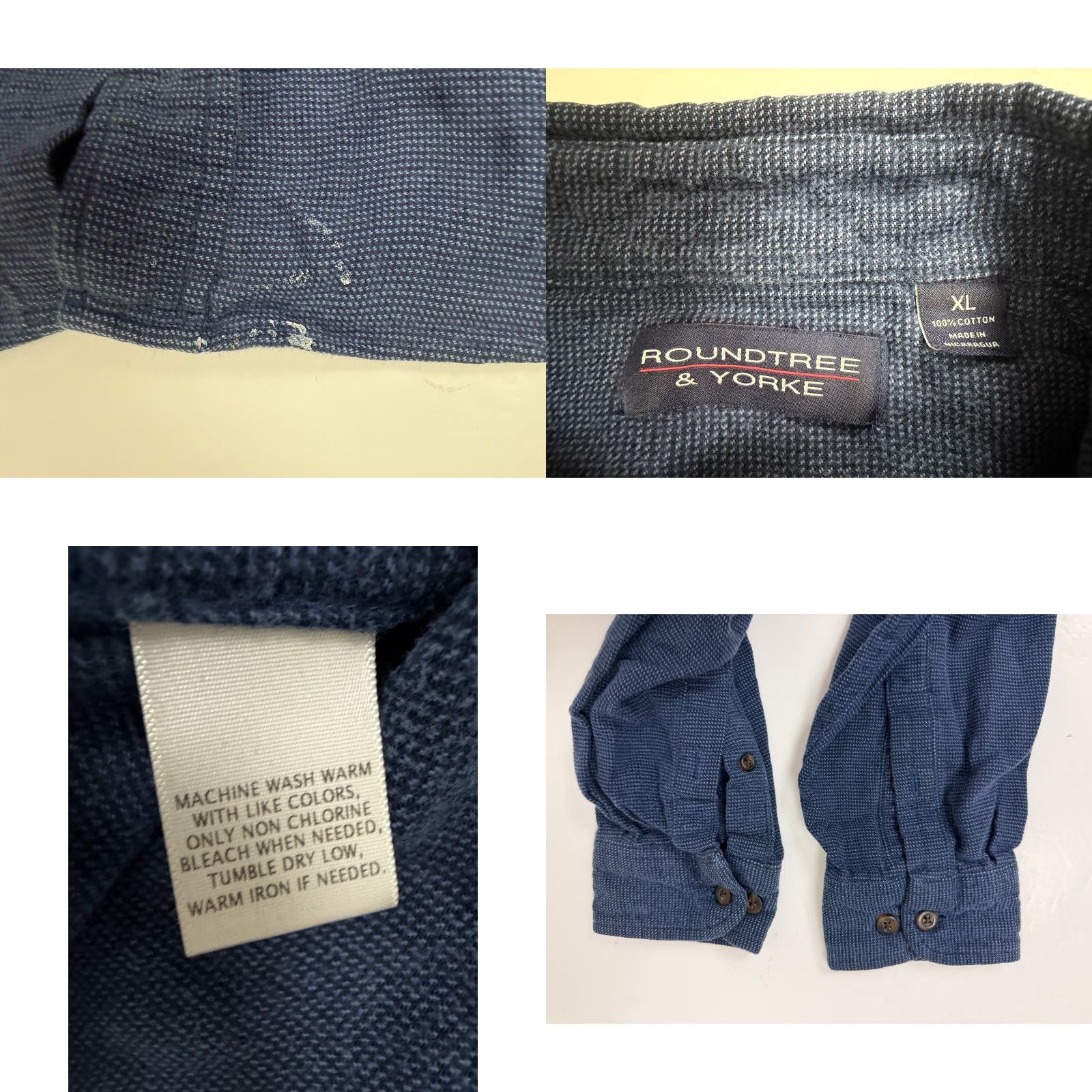 Roundtree & Yorke VINTAGE Roundtree & Yorke Flannel Shirt Men XL Blue Cotton Midweight Check Button-Up Shirts Mens XL Flannel Vintage Y2K Outdoor Preppy Size US XL / EU 56 / 4 - 9 Thumbnail
