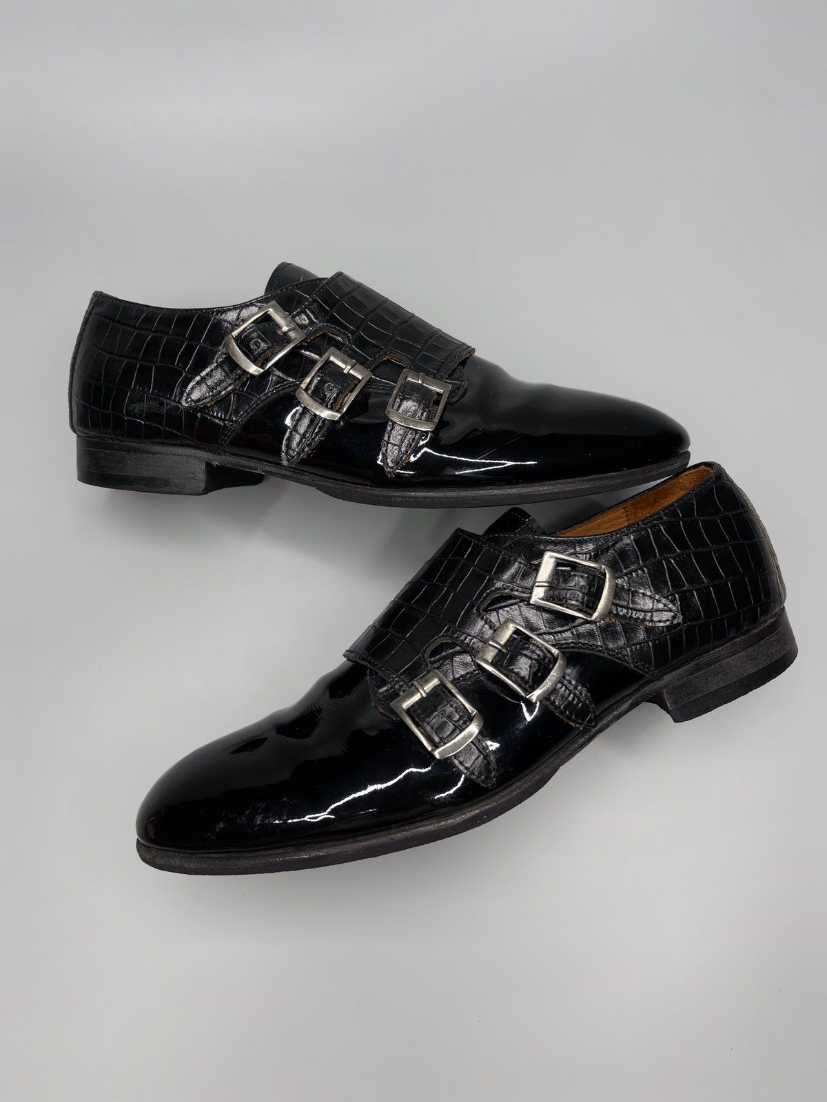 Santoni Santoni Triple Monk Strap Shoes Double Monk Strap Size US 6 / IT 36 - 1 Thumbnail