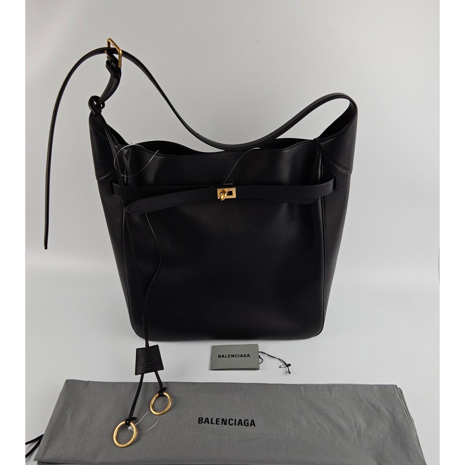 Balenciaga BALENCIAGA Bel Air Large $3990 Black Smooth Calfksin Hobo Ba Size ONE SIZE - 2 Thumbnail