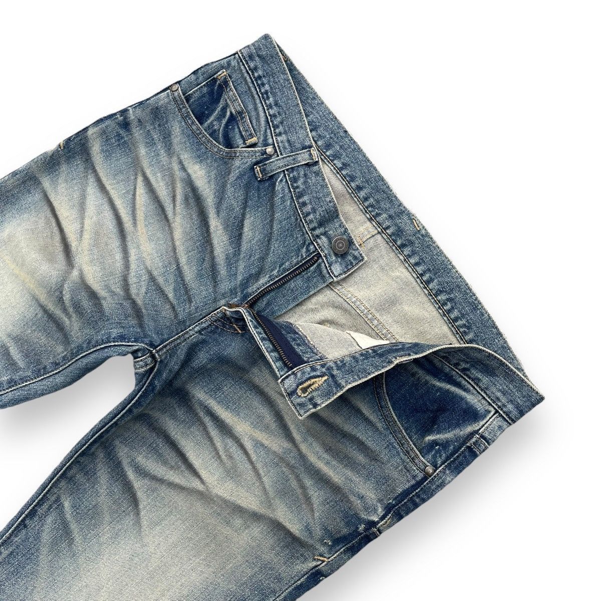 Tornado Mart 🇯🇵 VINTAGE TORNADO MART JAPAN WASHED FLARE DENIM PANTS Size US 34 / EU 50 - 6 Thumbnail