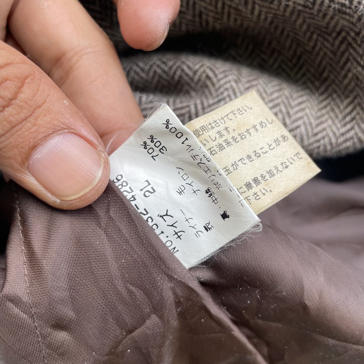 Chaps Ralph Lauren × Polo Ralph Lauren 💥Vintage Chaps Ralph Lauren Herringbone Hooded Zipper Jacket Size US M / EU 48-50 / 2 - 7 Thumbnail