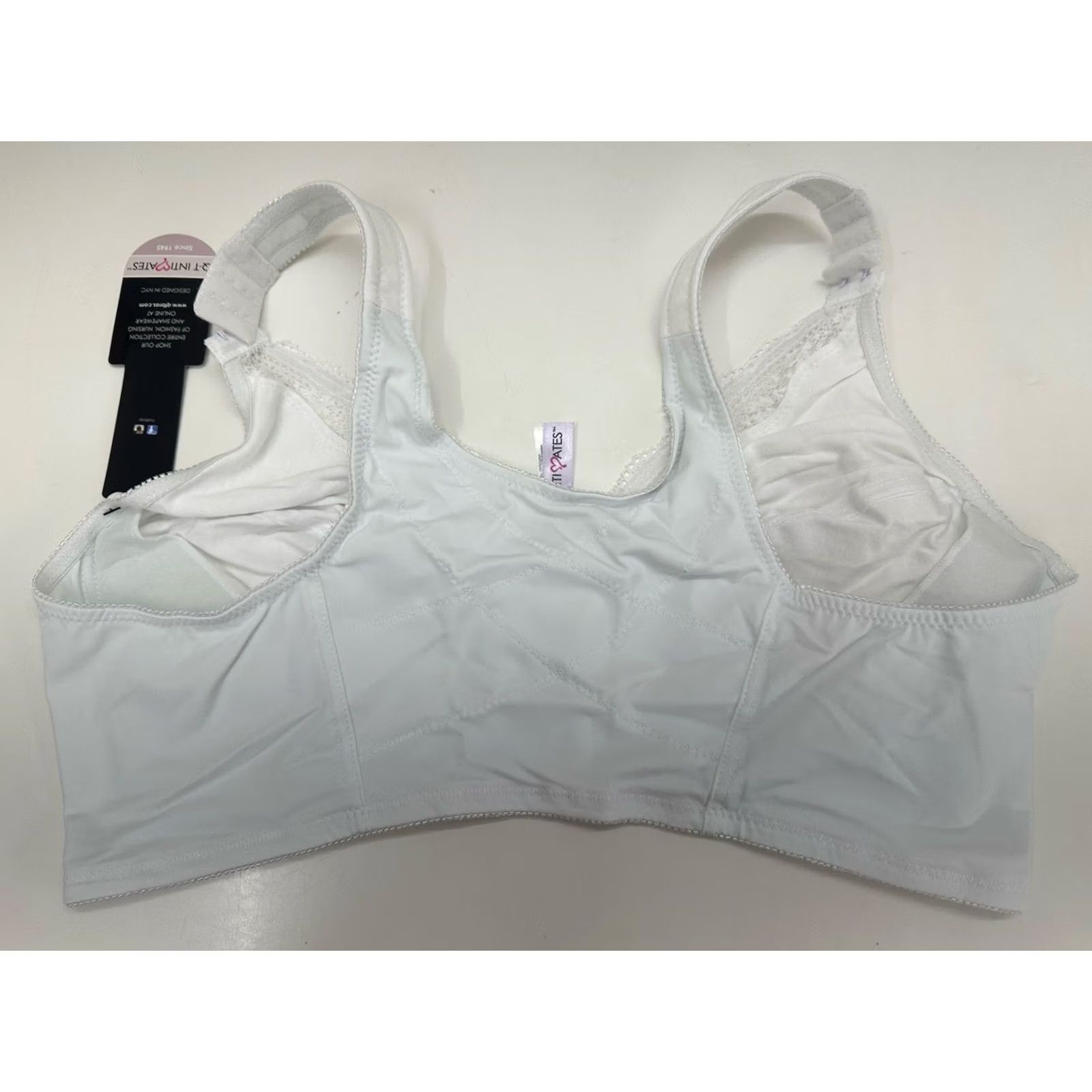 Vintage Q-T Intimates Bra 48D White Front Closure 3083 NWTs Women's Size 48D Cup D Women Size ONE SIZE - 6 Thumbnail