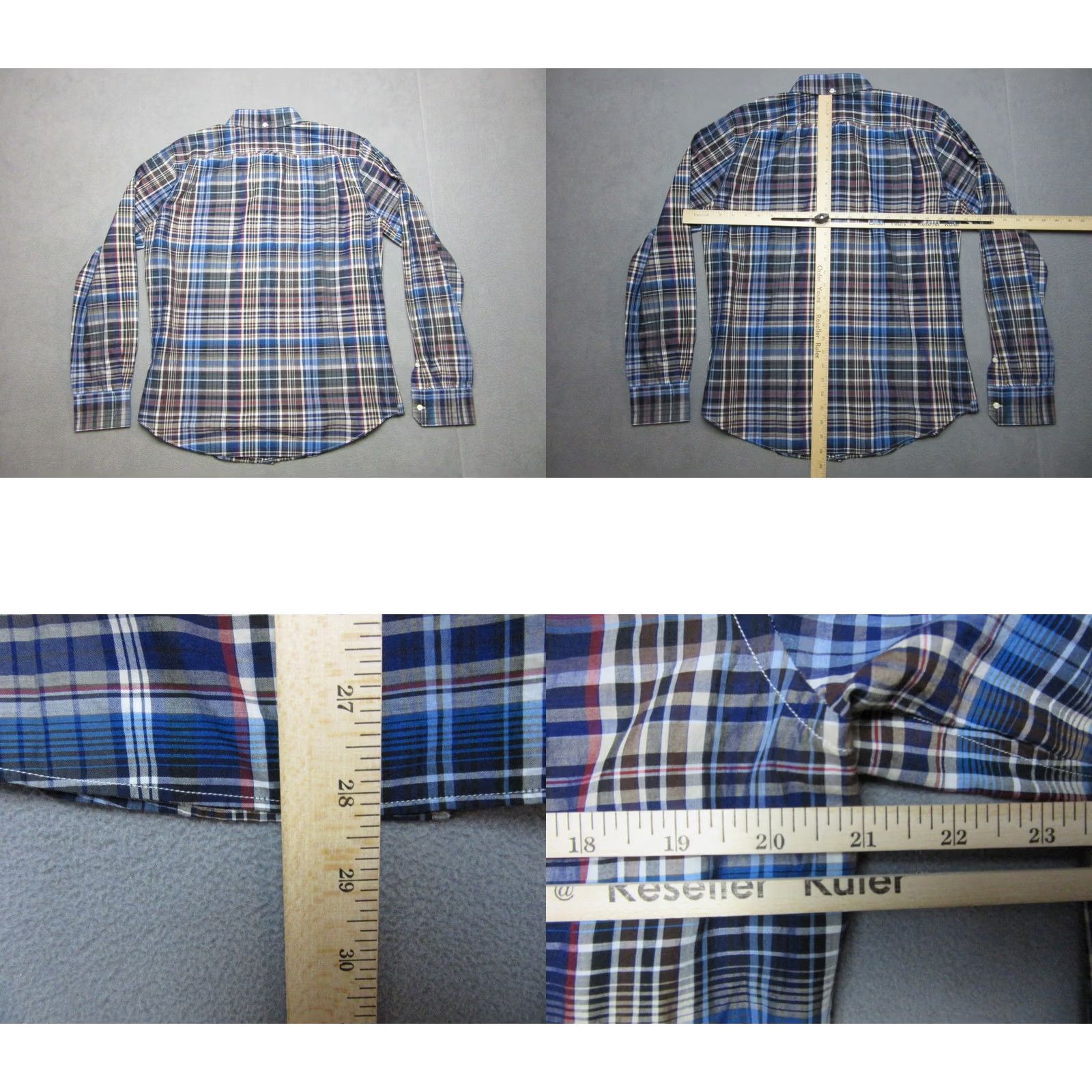 Vince Vince Shirt Mens M Blue Red Multicolor Plaid Casual Pocket Button Down Size US M / EU 48-50 / 2 - 8 Thumbnail