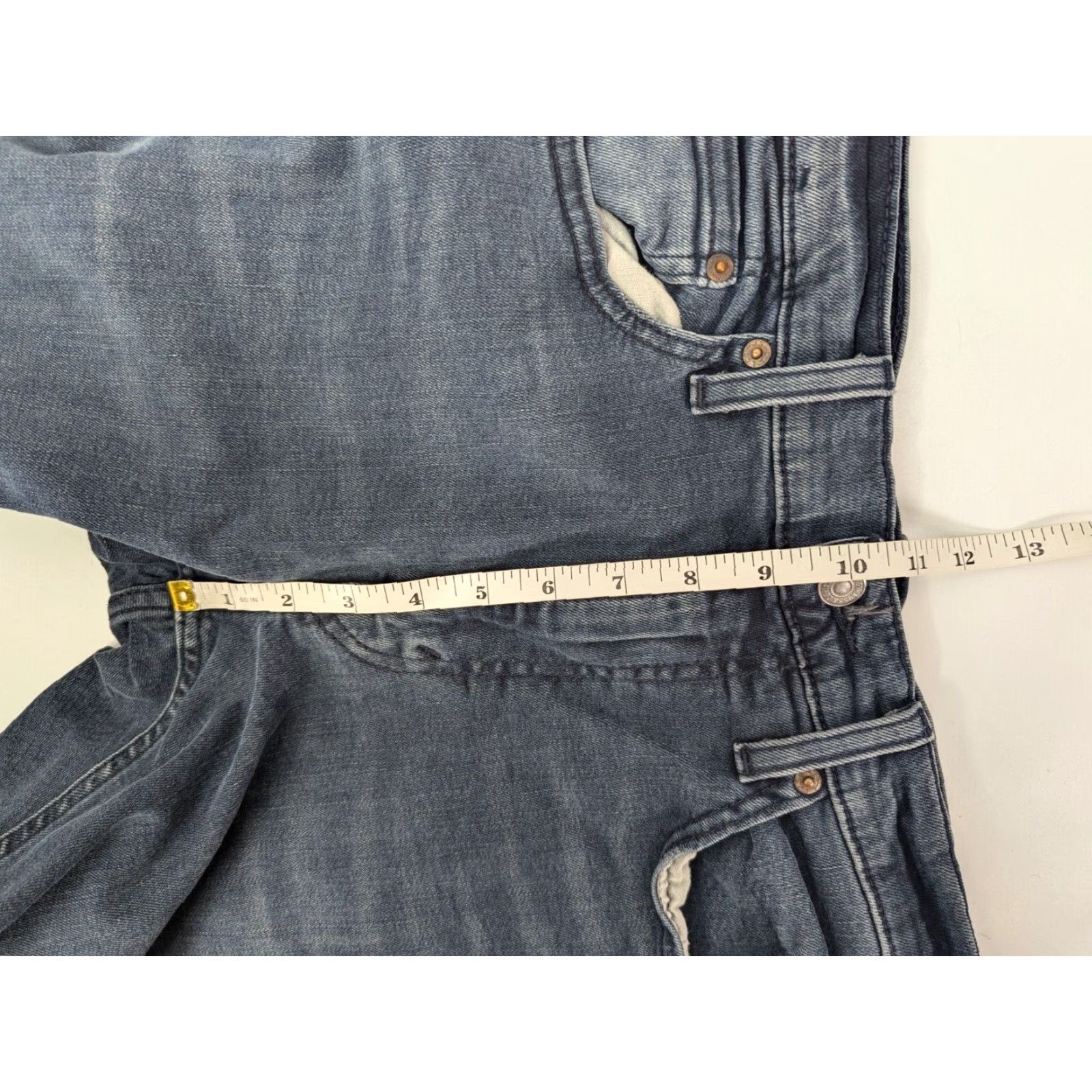 Levi's Levi's 514 Jeans Men Slim Straight 34x34 Mid Blue Denim Cotton Stretch Size US 34 / EU 50 - 7 Thumbnail