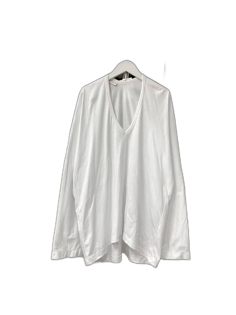 Dries Van Noten Dries Van Noten White Long Sleeve Top - dmc Size M / US 6-8 / IT 42-44 - 1 Thumbnail