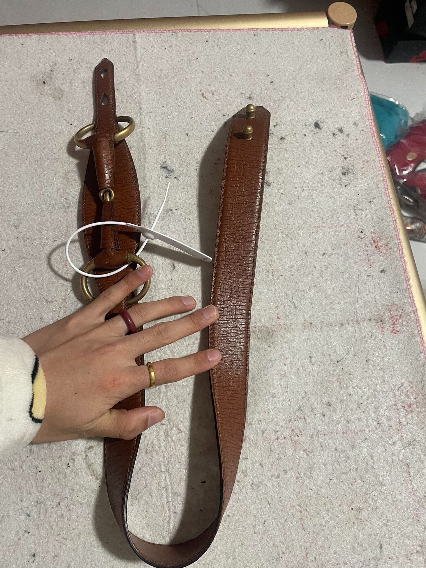 Gucci Gucci Brown Leather Belt Size ONE SIZE - 1 Thumbnail