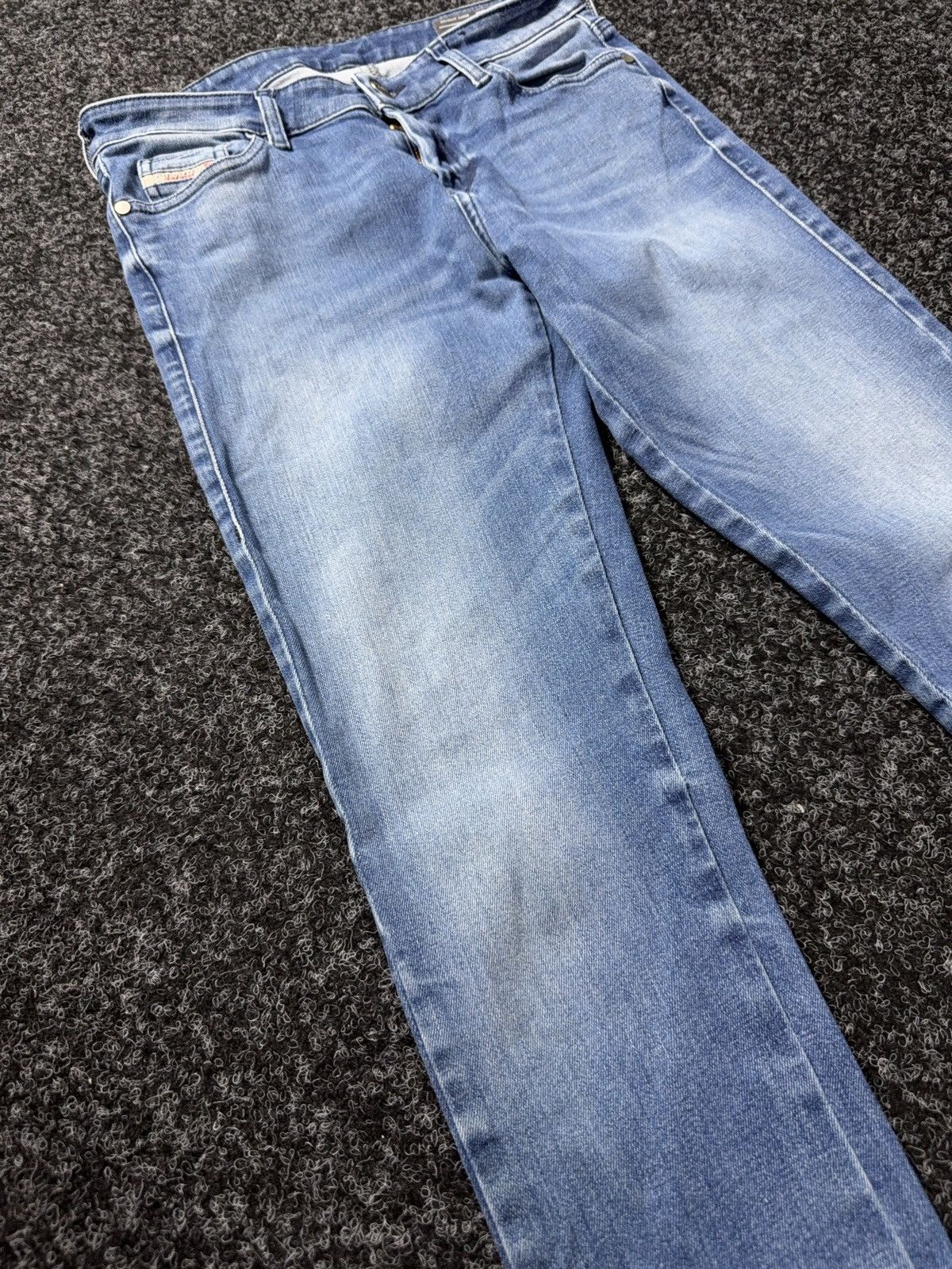 Diesel 00s Diesel Luxury Slandy Super Skinny Y2K Light Wash Jeans Size 28" / US 6 / IT 42 - 6 Thumbnail