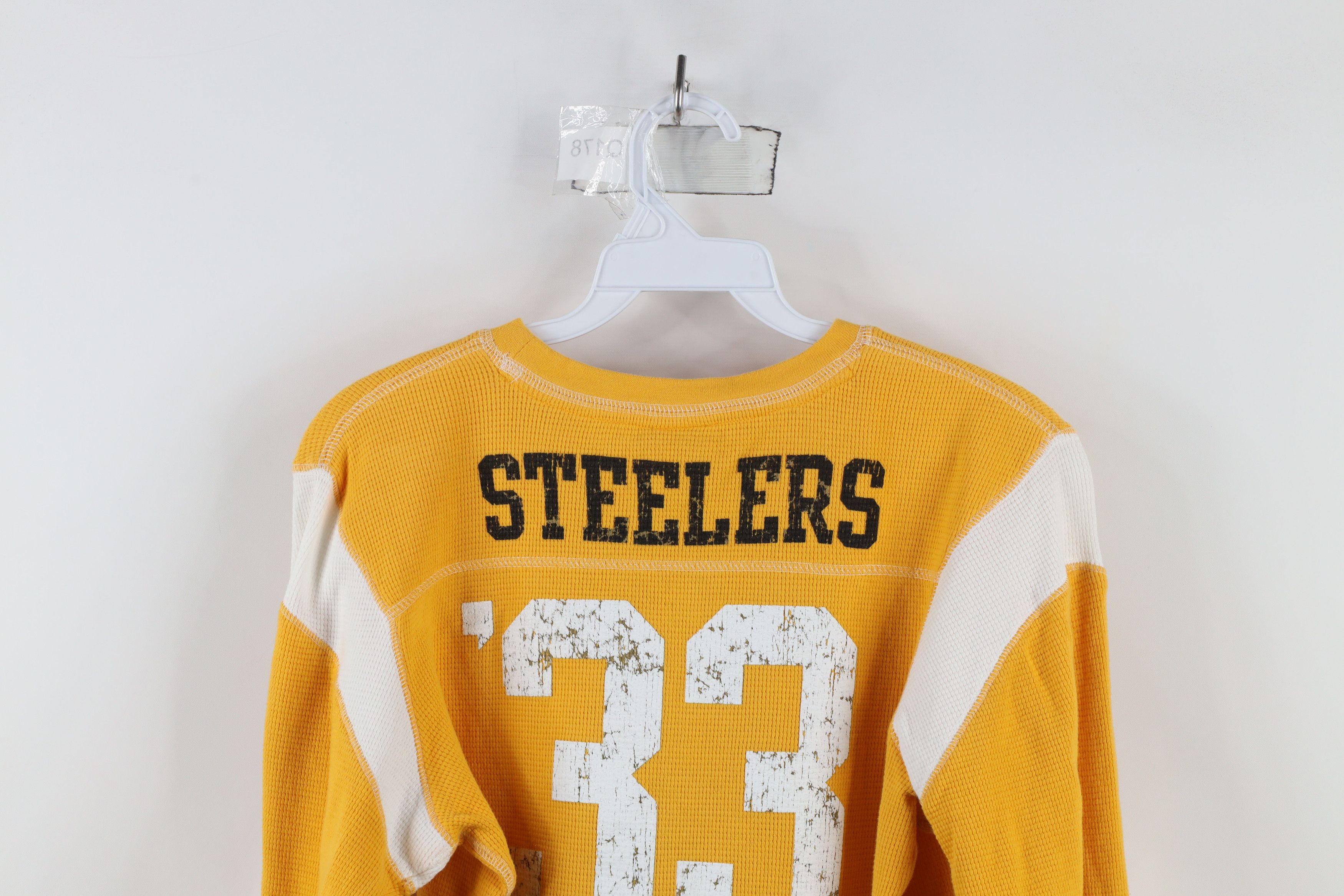 Reebok × Vintage Vintage Reebok Steelers Football Thermal Waffle Knit T-Shirt Size M / US 6-8 / IT 42-44 - 11 Thumbnail