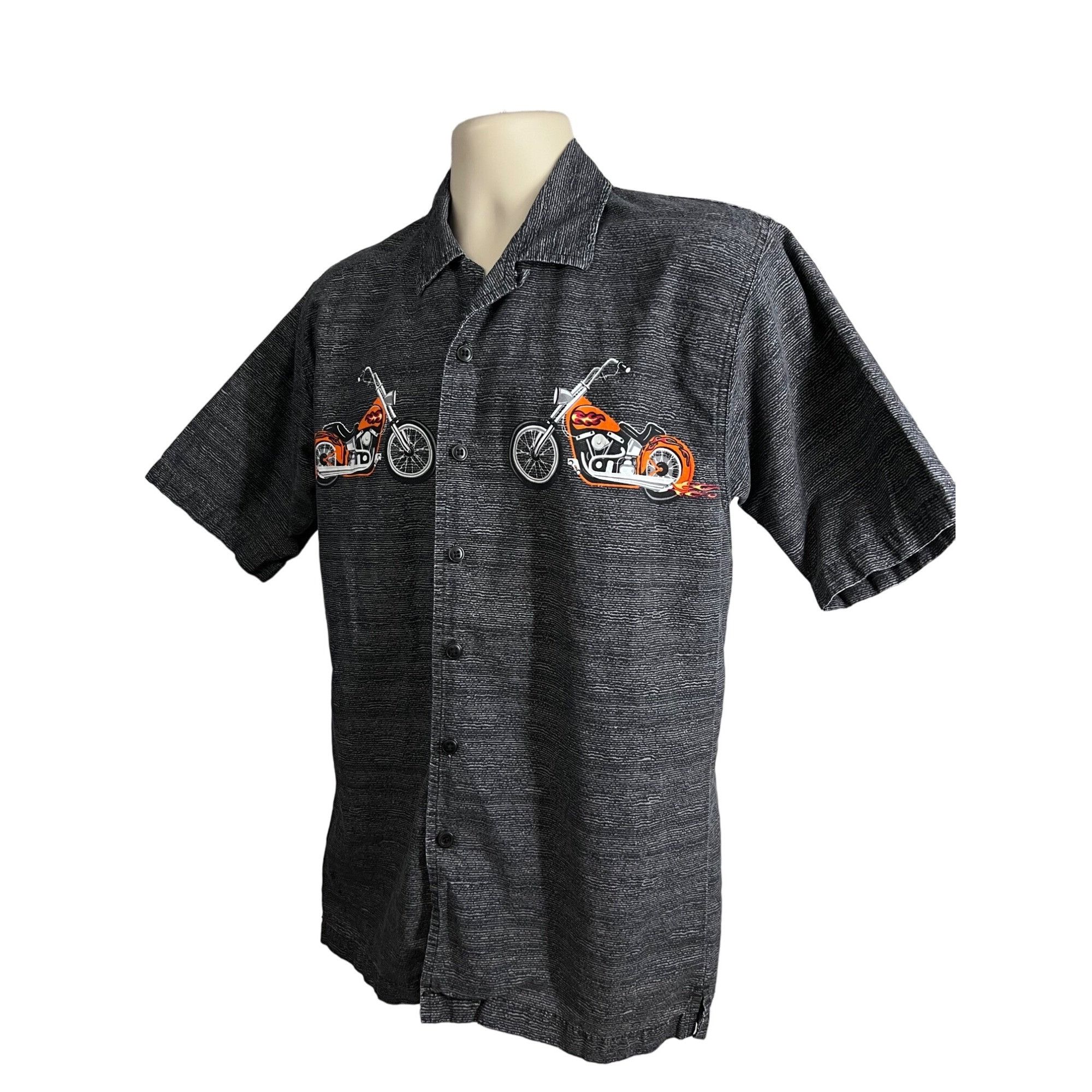 Vintage No Boundaries Vintage Gray Button Up Motorcycle Shirt Size US S / EU 44-46 / 1 - 1 Thumbnail