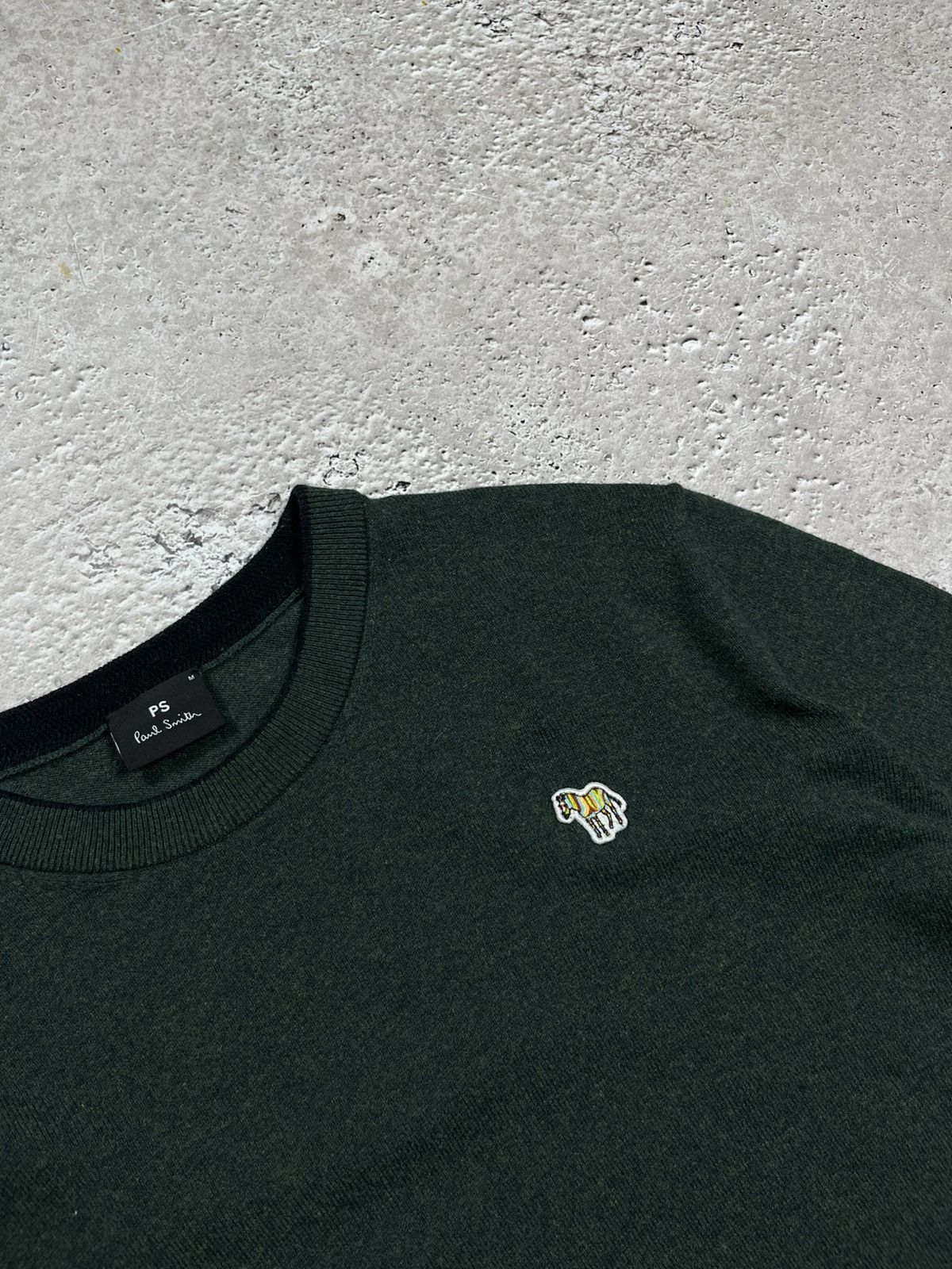 Paul Smith PS Paul Smith green crewneck cotton sweater with zebra patch Size US M / EU 48-50 / 2 - 6 Thumbnail