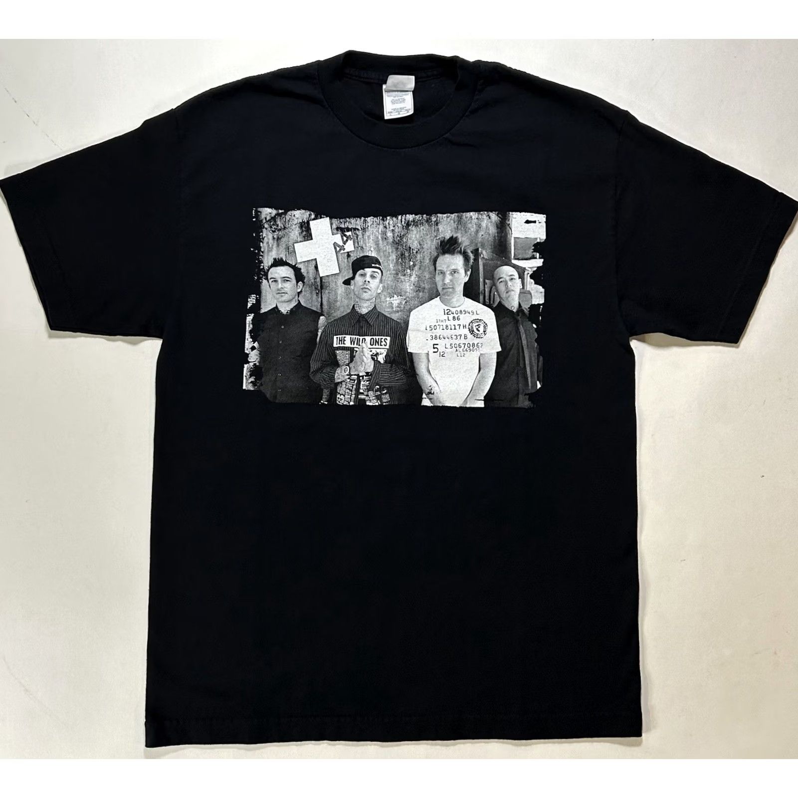 AAA VINTAGE +44 North American Tour 2007 Band Tee Large Mark Hoppus Travis Barker Shirt Adult Large Black 2007 Tour Band Mens Women Ladies Boys Girls Size US L / EU 52-54 / 3 - 2 Thumbnail