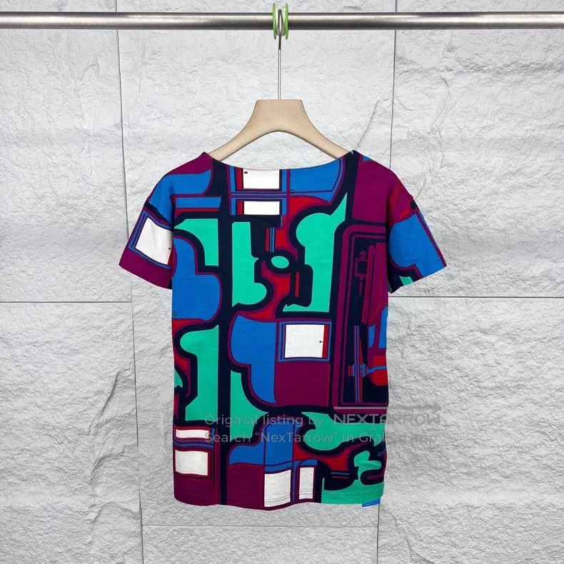 Hermes Hermes Full Print Color Block Short Sleeve Size XXS / US 00 / IT 34 - 2 Thumbnail
