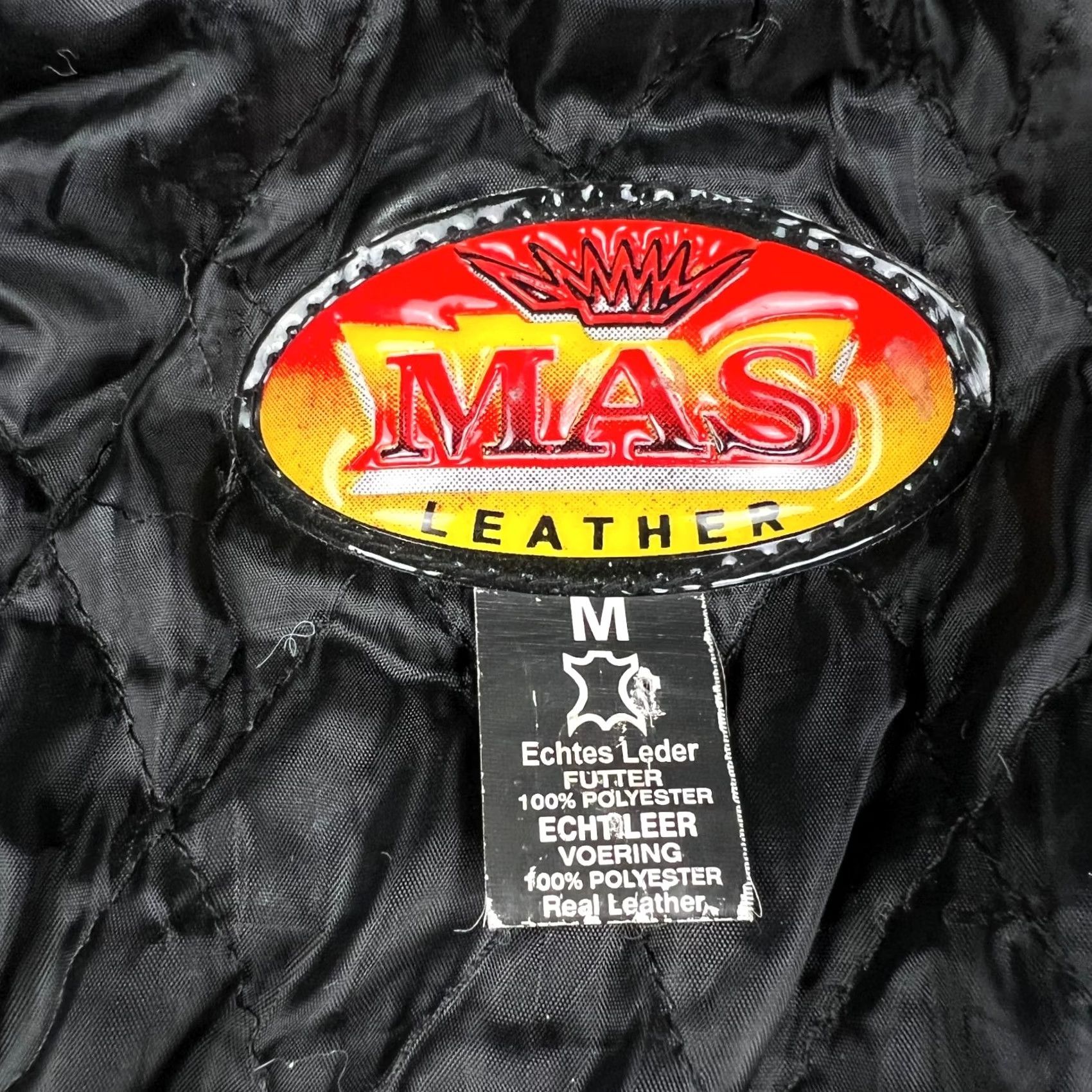 Vintage VINTAGE MAS Leather Motocycle Biker Jacket Belted Medium Mens Black Pockets Size US M / EU 48-50 / 2 - 4 Thumbnail