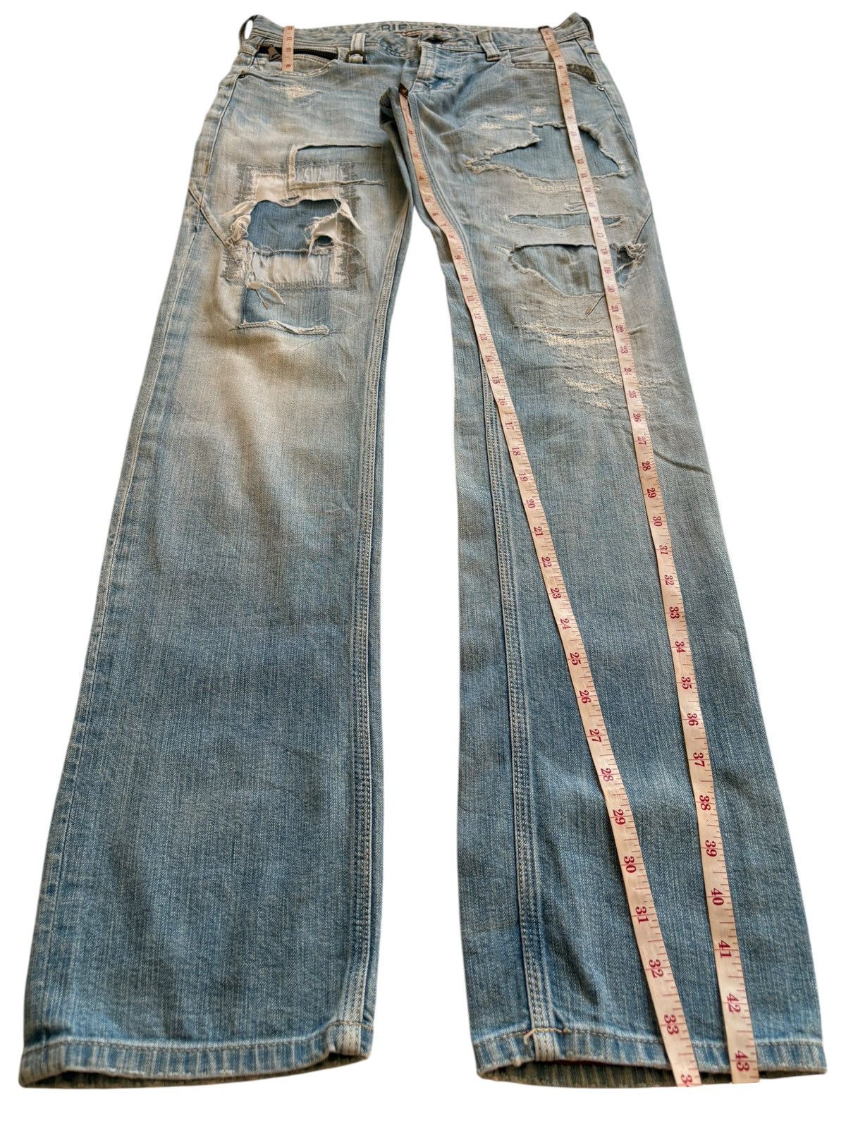 Japanese Brand Vintage Japanese Brand Patches Distressed Ripped Jeans Size US 30 / EU 46 - 15 Thumbnail