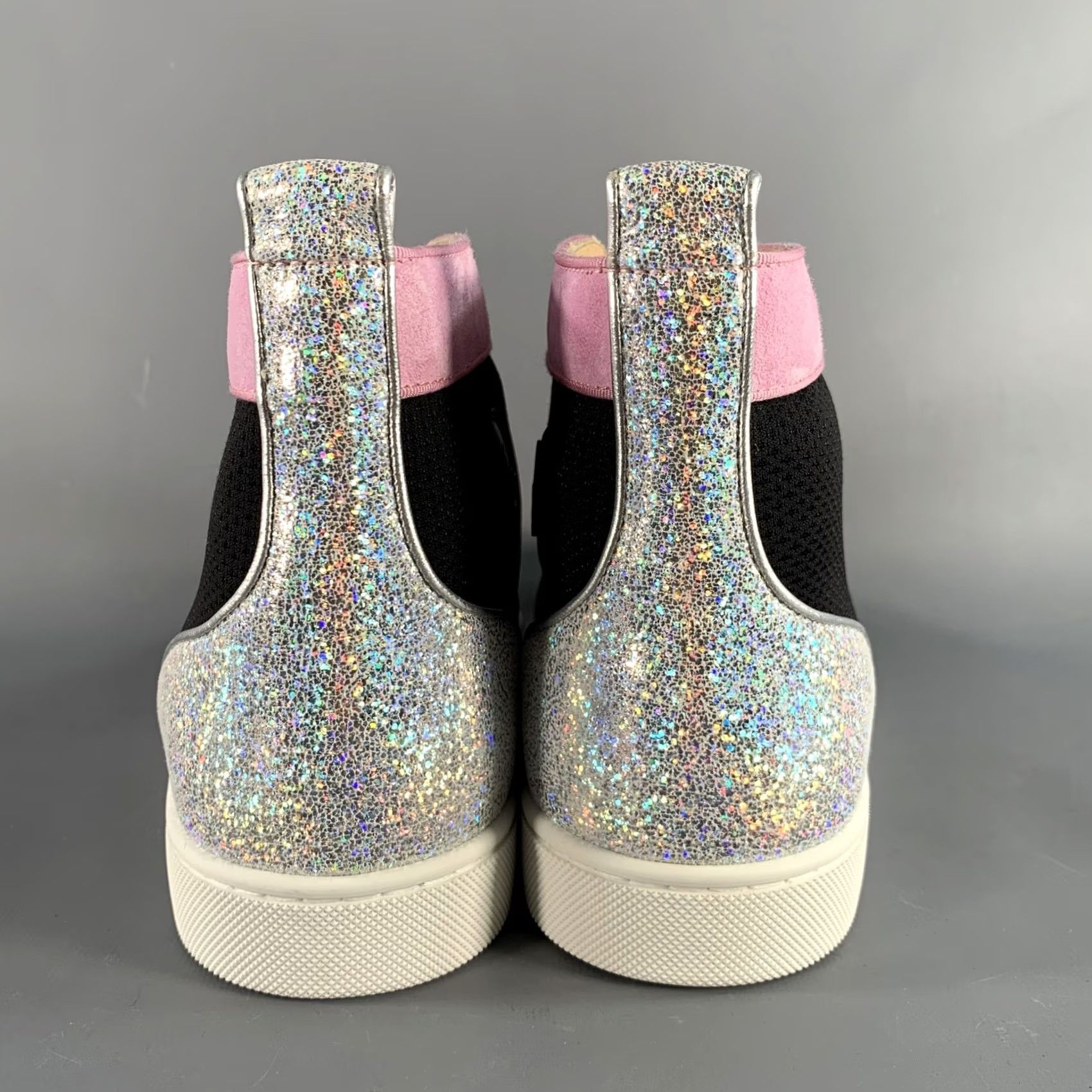 Christian Louboutin CHRISTIAN LOUBOUTIN Black Pink Mixed Materials Leather Sneakers Size 9.5 Men Size US 10 / EU 43 - 3 Thumbnail