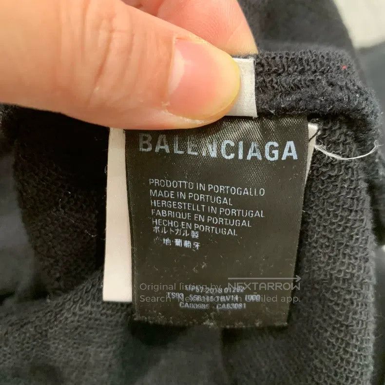 Balenciaga Balenciaga Black Cola Hooded Sweatshirt Size US XL / EU 56 / 4 - 7 Thumbnail