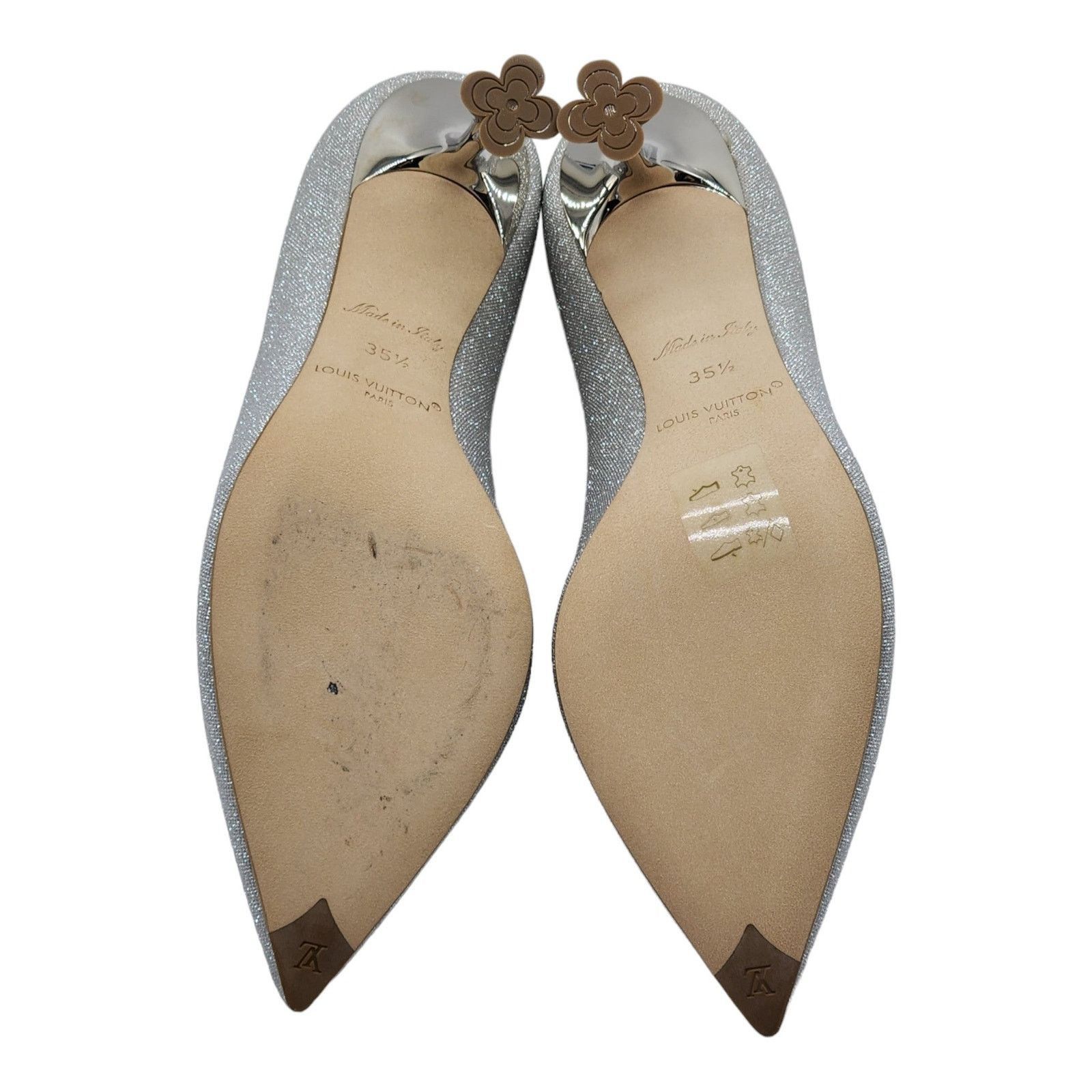 Louis Vuitton Blossom Pumps Glitter in Silver 35.5 5.5 NWB Size US 5.5 / IT 35.5 - 6 Thumbnail