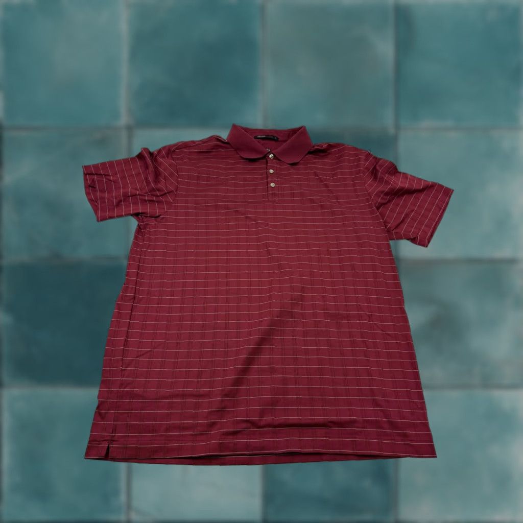 Nike Nike Tiger Woods Polo Shirt Mens XL Red Stripe NikeFIT DRY Golf Size US XL / EU 56 / 4 - 1 Thumbnail