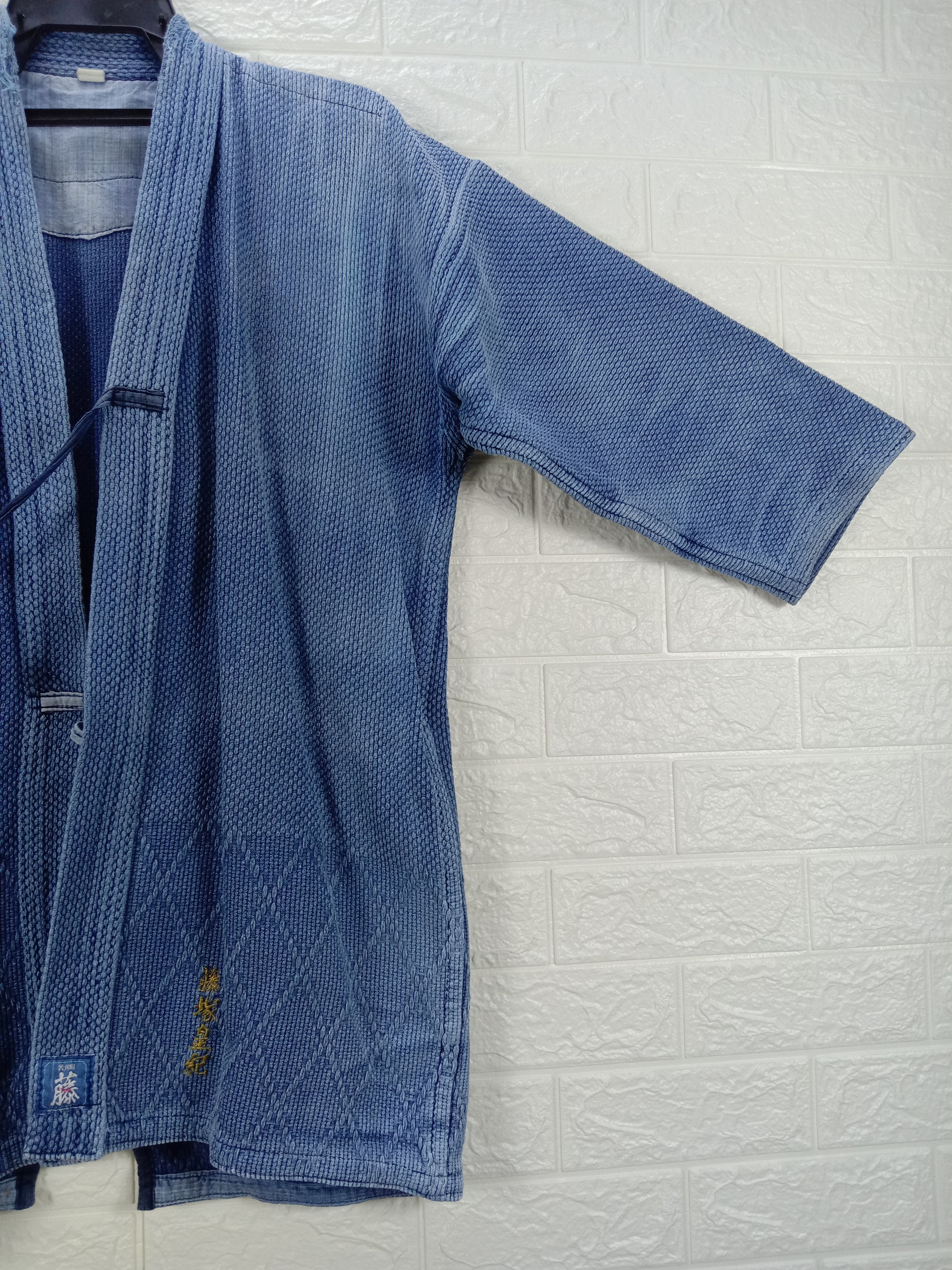 Indigo Vintage Faded Indigo Blue Kapital Style Cardigan Kimono Size US L / EU 52-54 / 3 - 4 Thumbnail