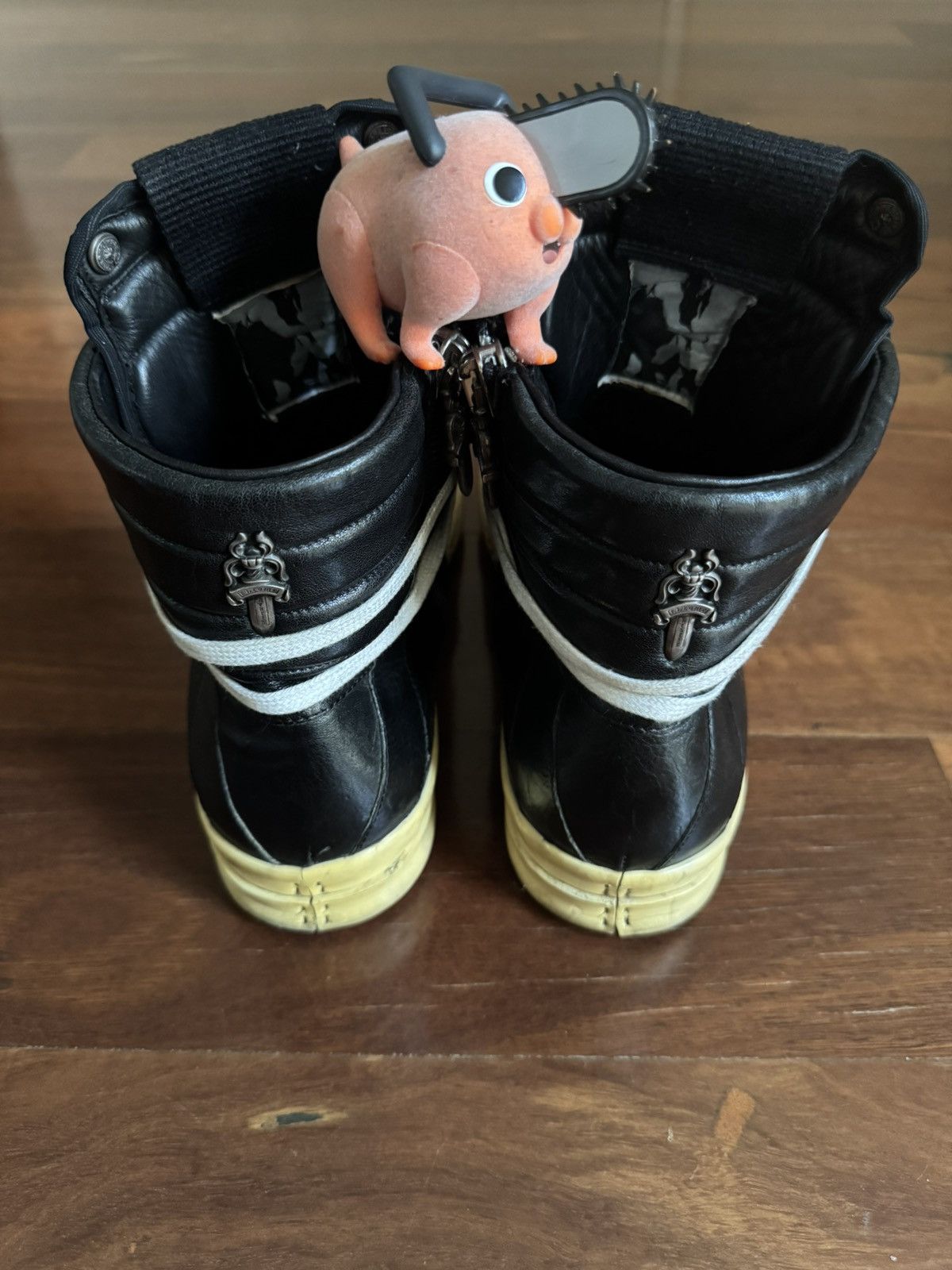 Chrome Hearts × Rick Owens Rick Owens Chrome Hearts Short-Tongue Staple Geodunks Size US 10 / EU 43 - 6 Thumbnail