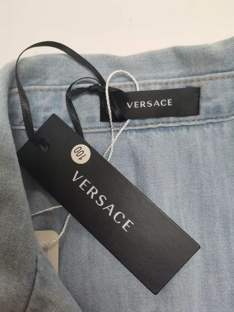 Versace Versace Denim short-sleeved shirt Size US L / EU 52-54 / 3 - 6 Thumbnail
