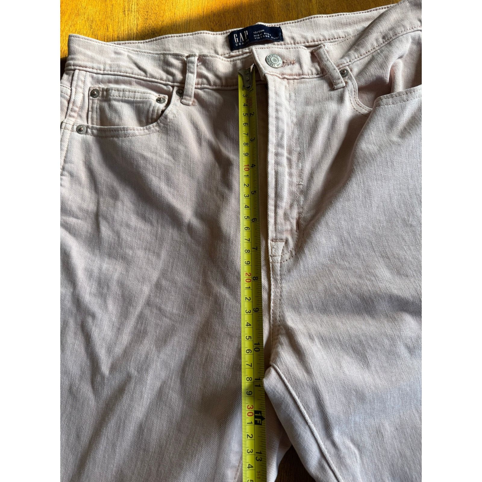 Gap GAP High Rise Vintage Slim Jeans Soft Pink 10/30R Size 32" / US 10 / IT 46 - 7 Thumbnail