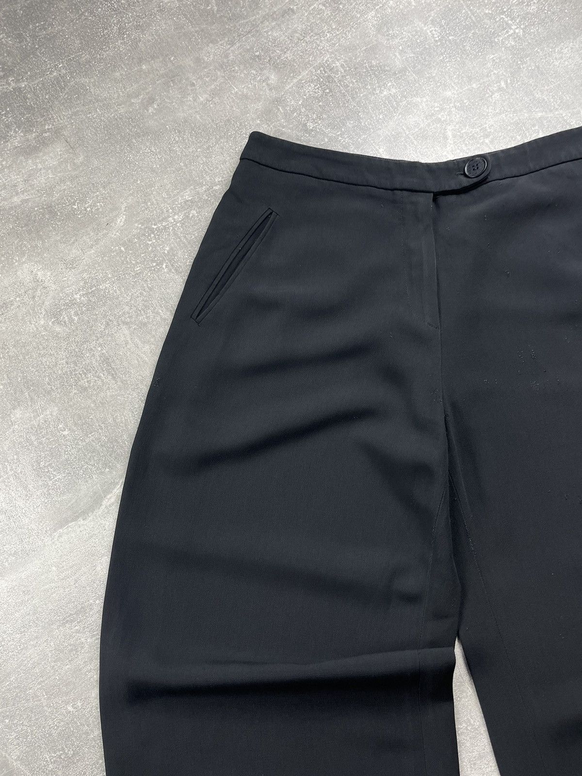 Moschino Cheap and Chic Moschino Wide Leg Cropped Trousers Black Size 34" / US 12 / IT 48 - 5 Thumbnail