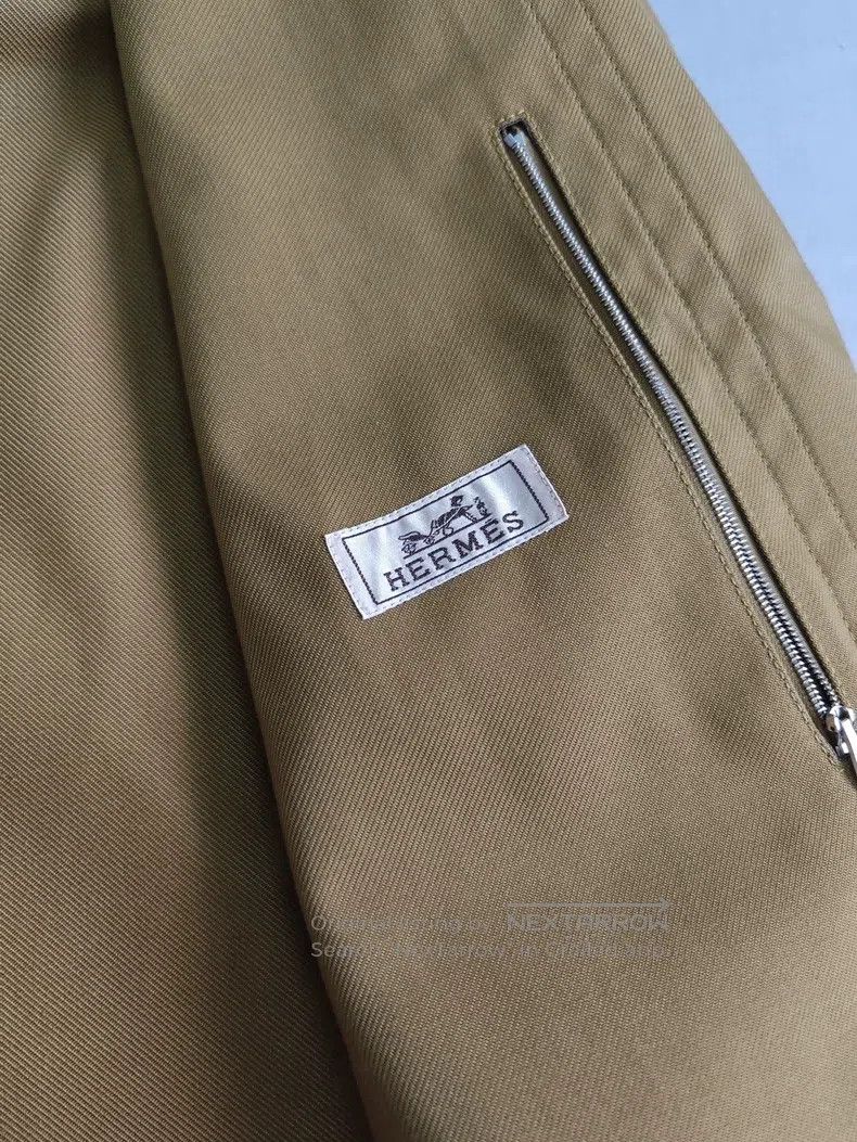 Hermes Hermes Men's stand collar jacket, ginger yellow, hidden ho Size US M / EU 48-50 / 2 - 5 Thumbnail