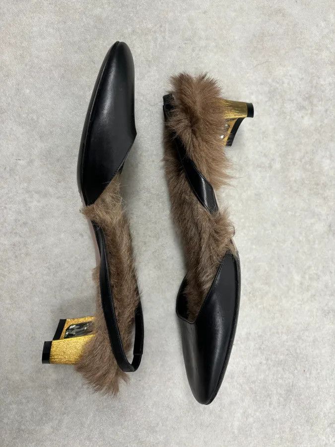 Gucci FW2014 Gucci Black Leather Heels with Swarovski Crystal Size US 9 / IT 39 - 5 Thumbnail
