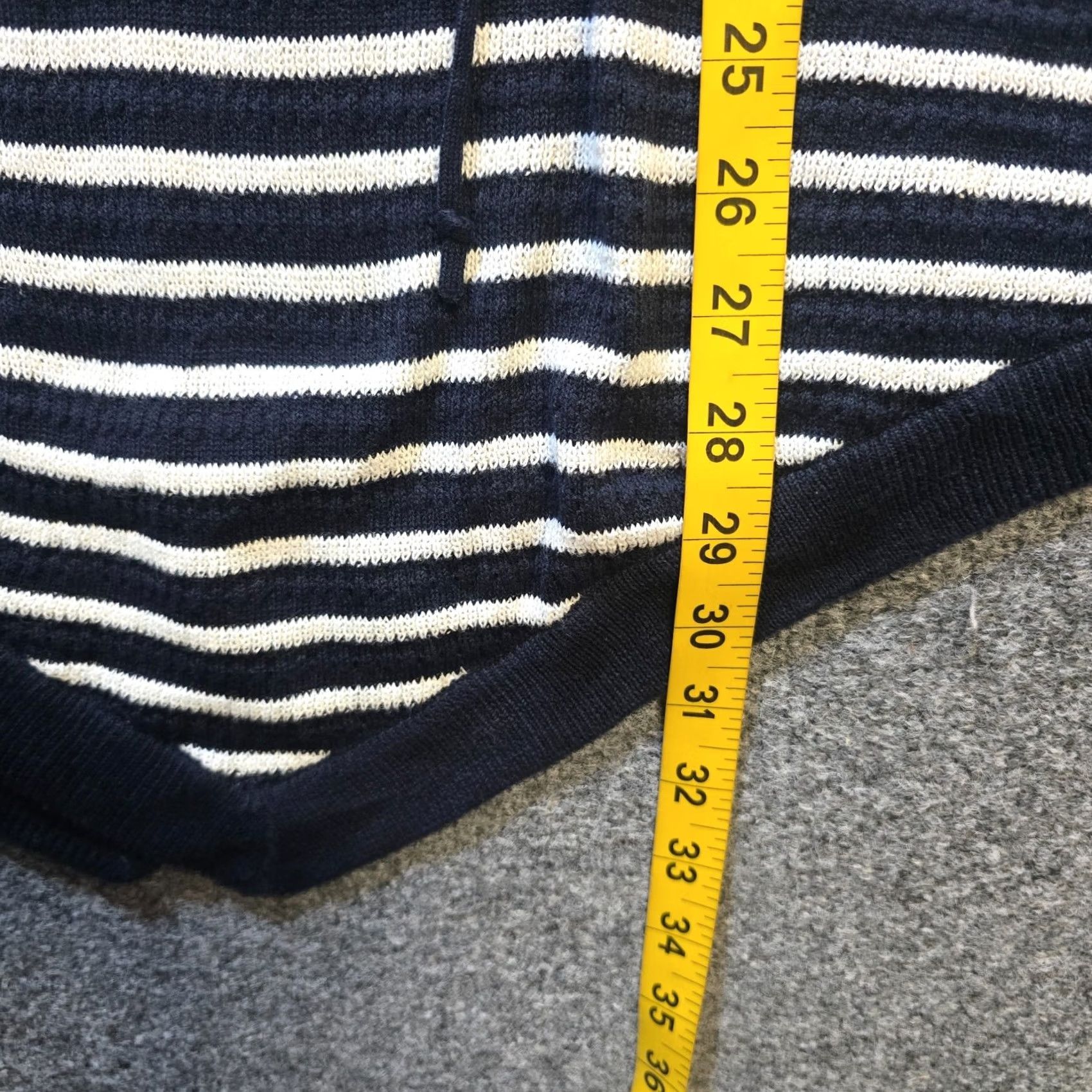 Talbots Talbots Poncho Women Size Medium Blue White Striped Knit Sweater Casual Nautical Cape Lightweight Knit Spring Winter Fall Mens? Size M / US 6-8 / IT 42-44 - 6 Thumbnail