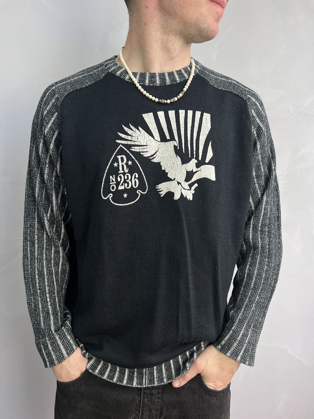 Diesel × Japanese Brand VINTAGE DIESEL Y2K RIPPED DISTRESSED PUNK SWEATER Size US M / EU 48-50 / 2 - 1 Thumbnail